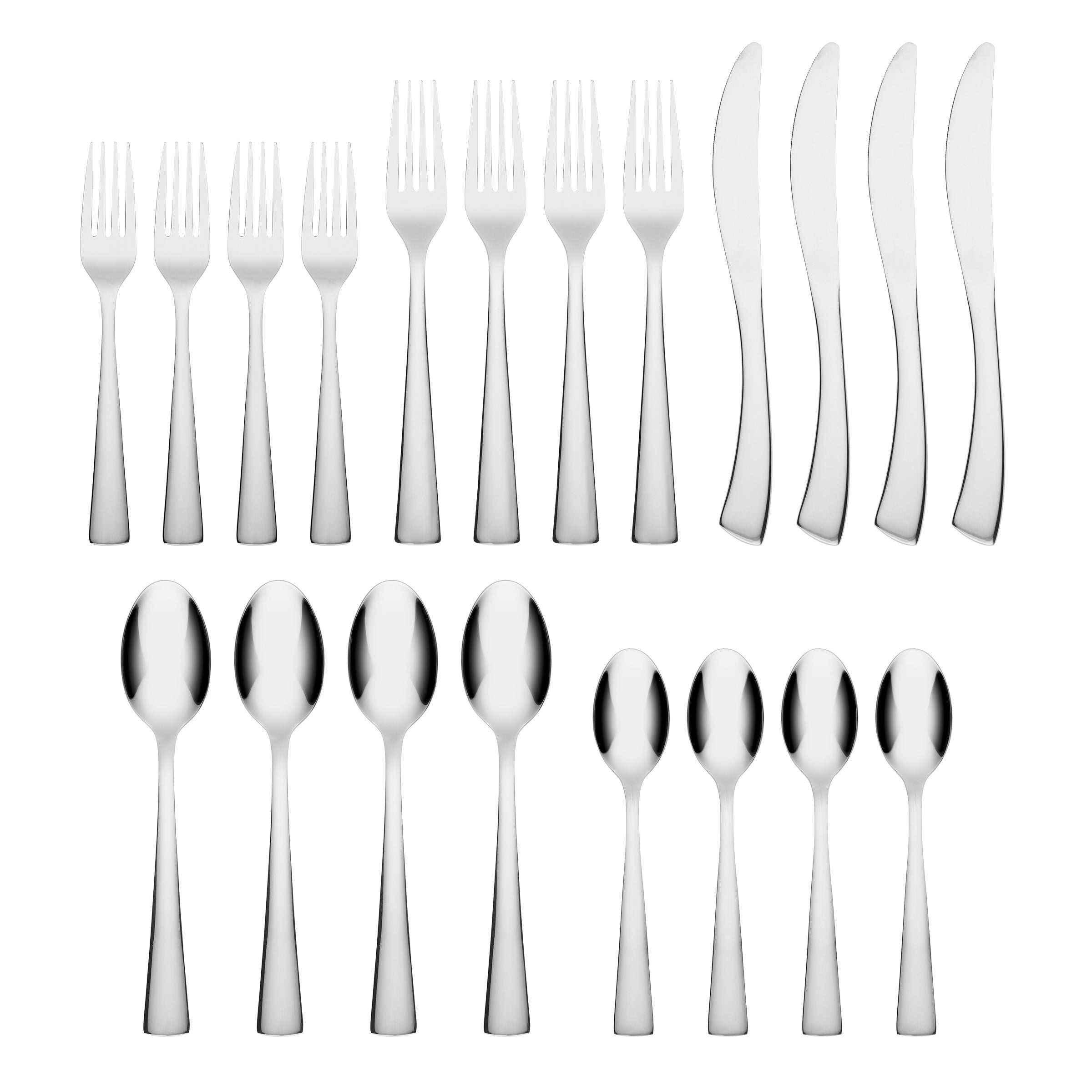 20-Piece Mirror Finish Flatware Set for 4 | Aladin