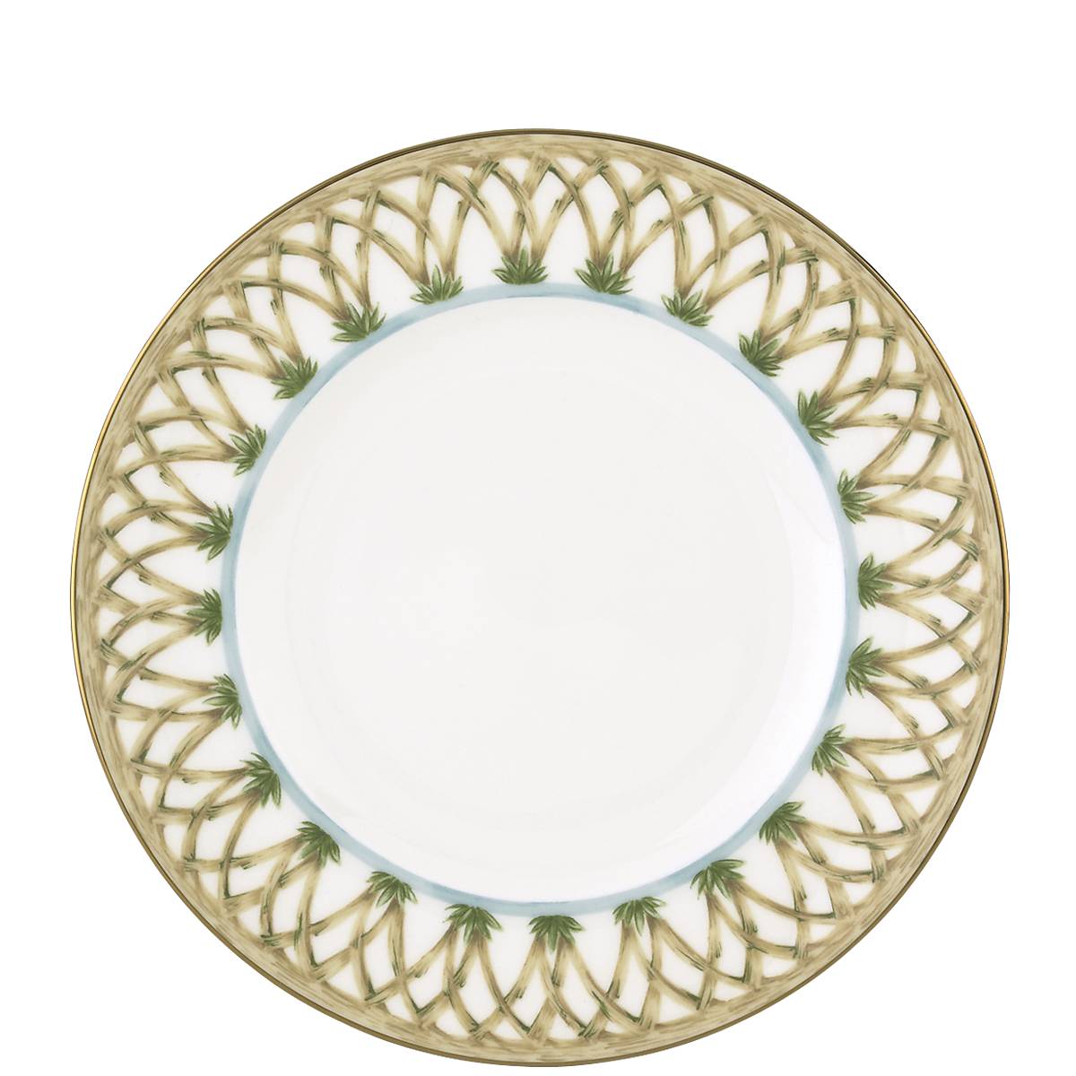 British Colonial Bamboo Accent Plate 9" | Microwave & Dishwasher Safe