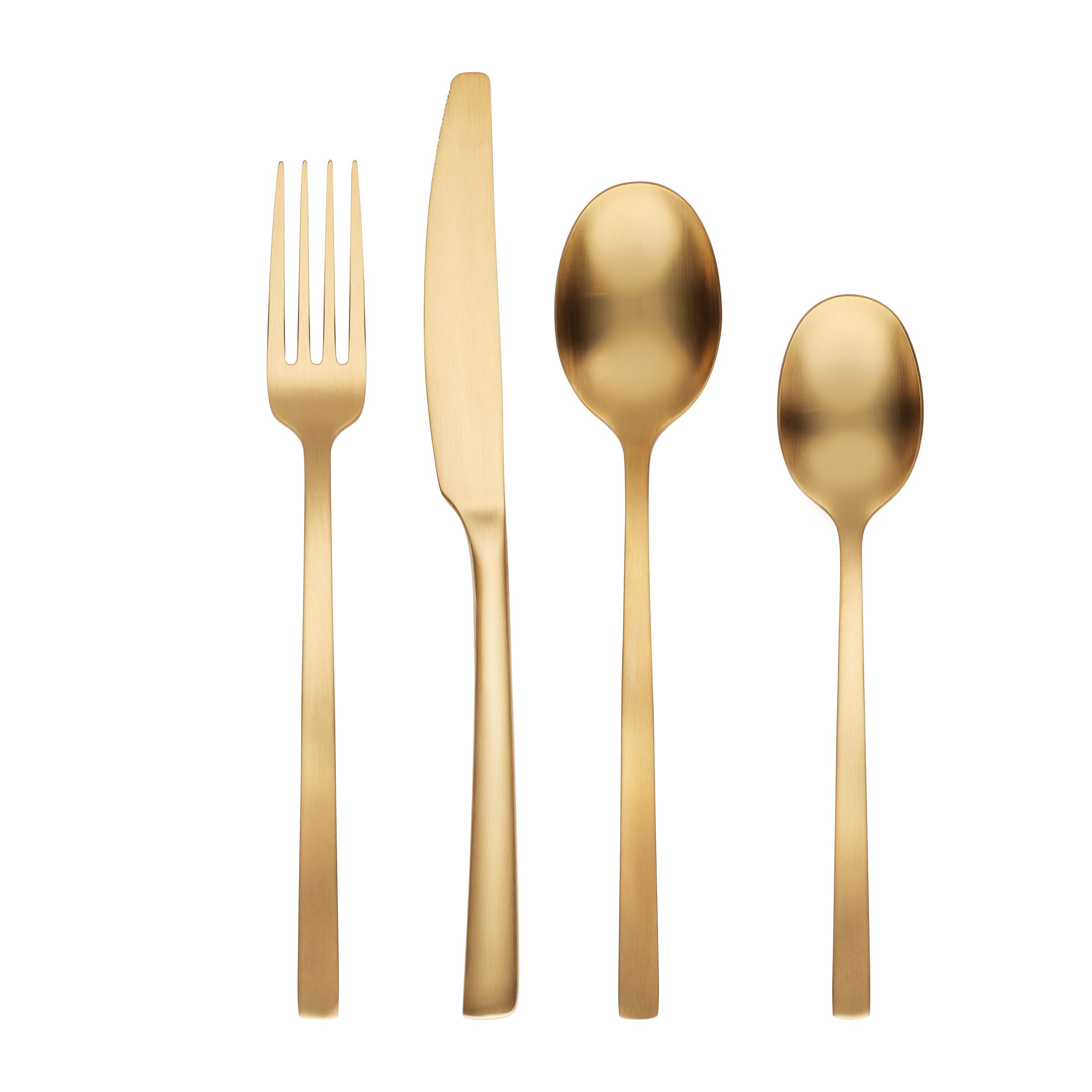 Gold Satin Flatware Set 16-Piece for 4 | Beacon