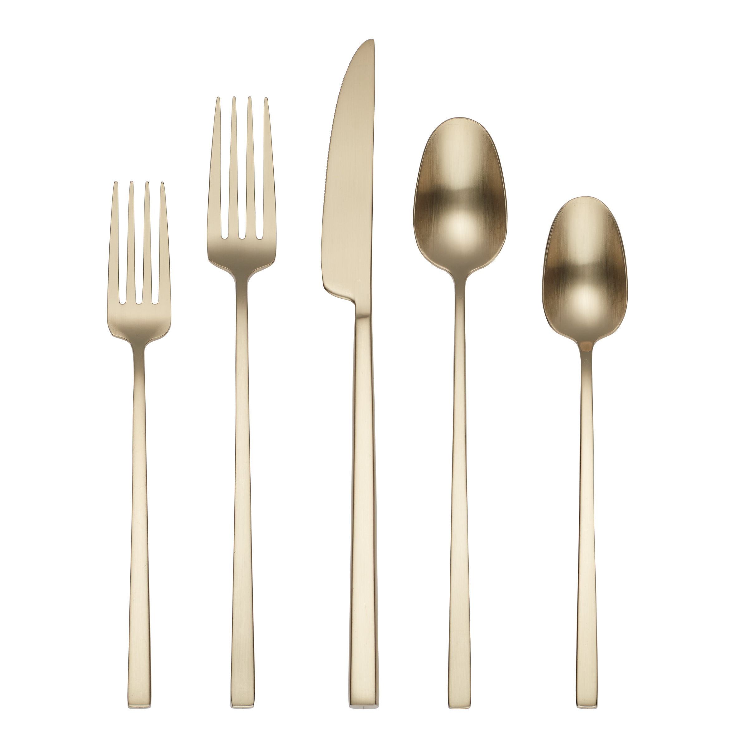 Champagne Satin Flatware Set 20-Piece for 4 | Damaris