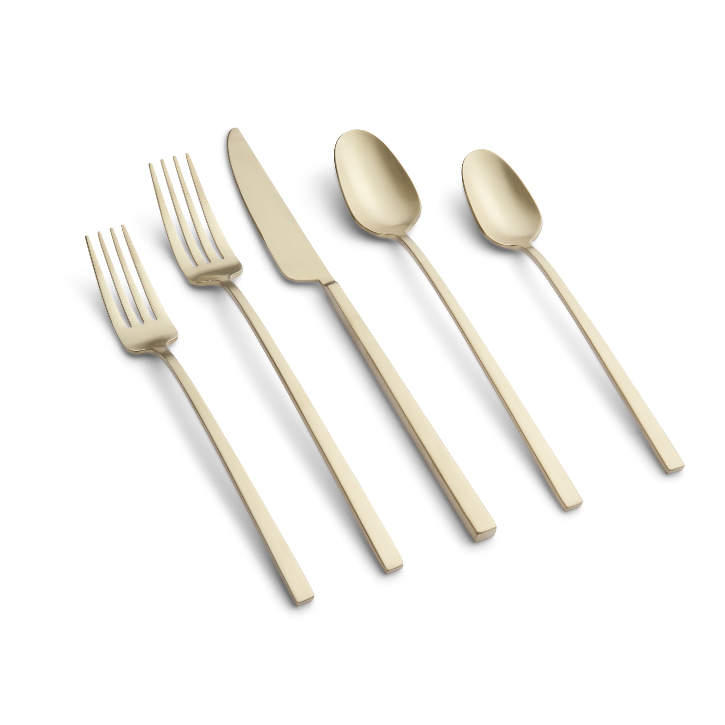 Champagne Satin Flatware Set 20-Piece for 4 | Damaris