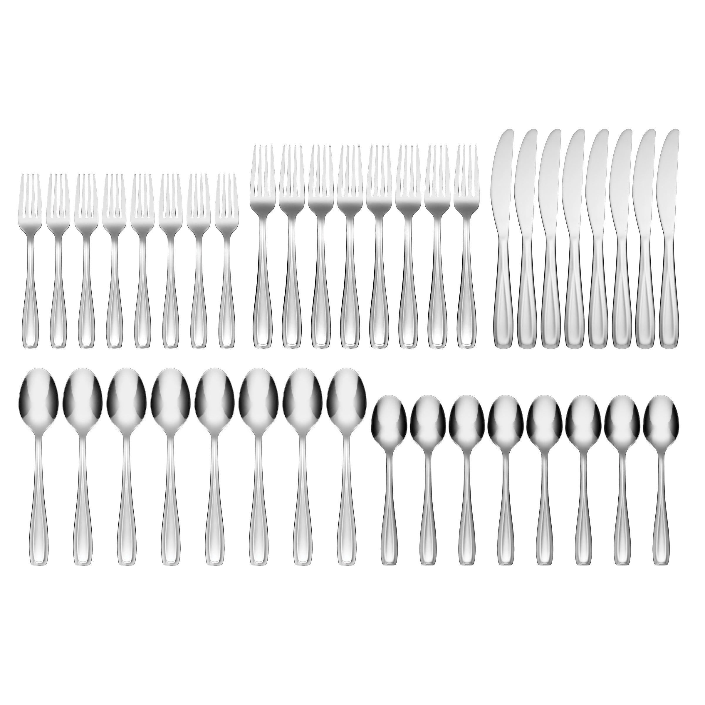 40-Piece Flatware Set with Rustic Caddy | Waylen Mirror