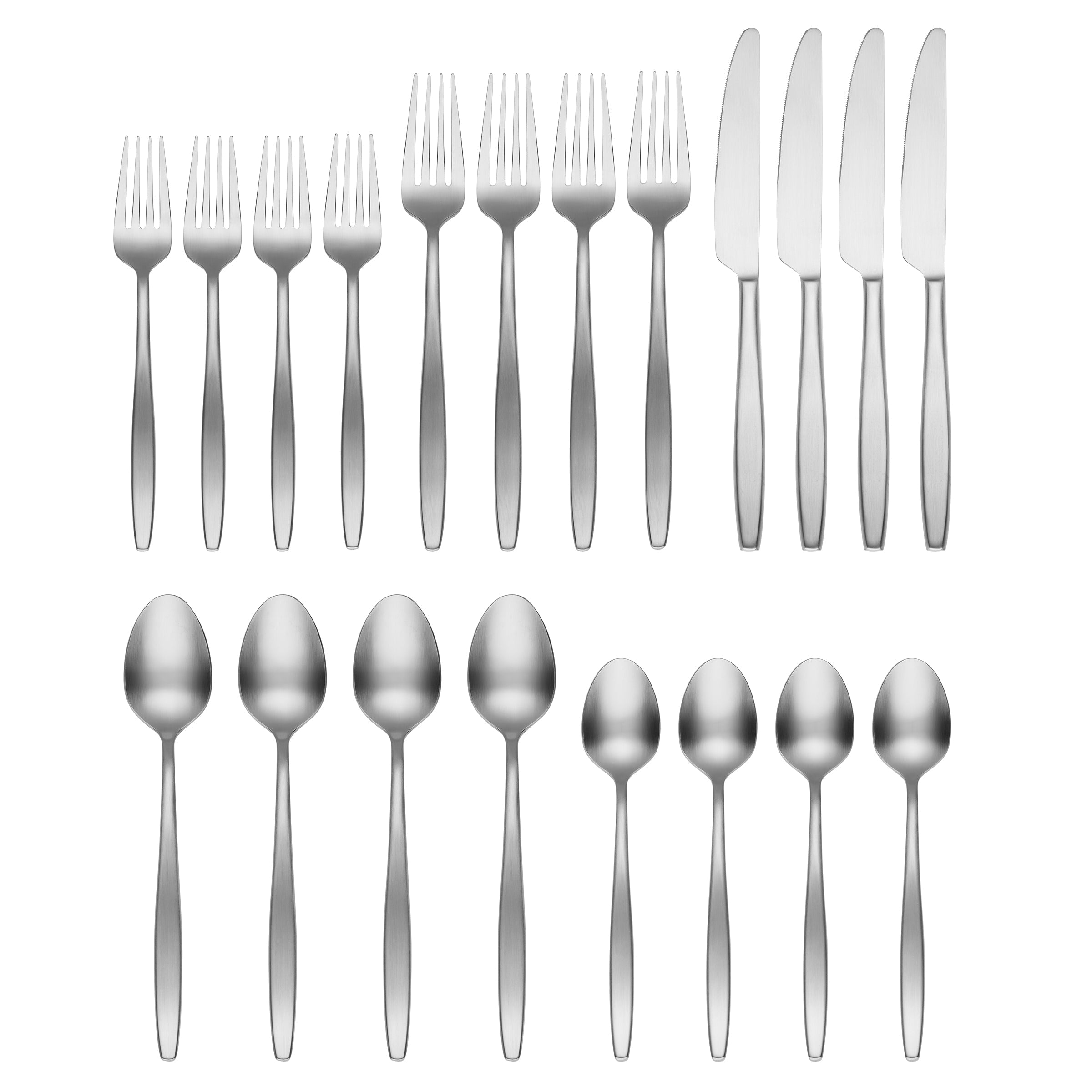 Satin Flatware Set 20-Piece with Slim Handles | Nylah