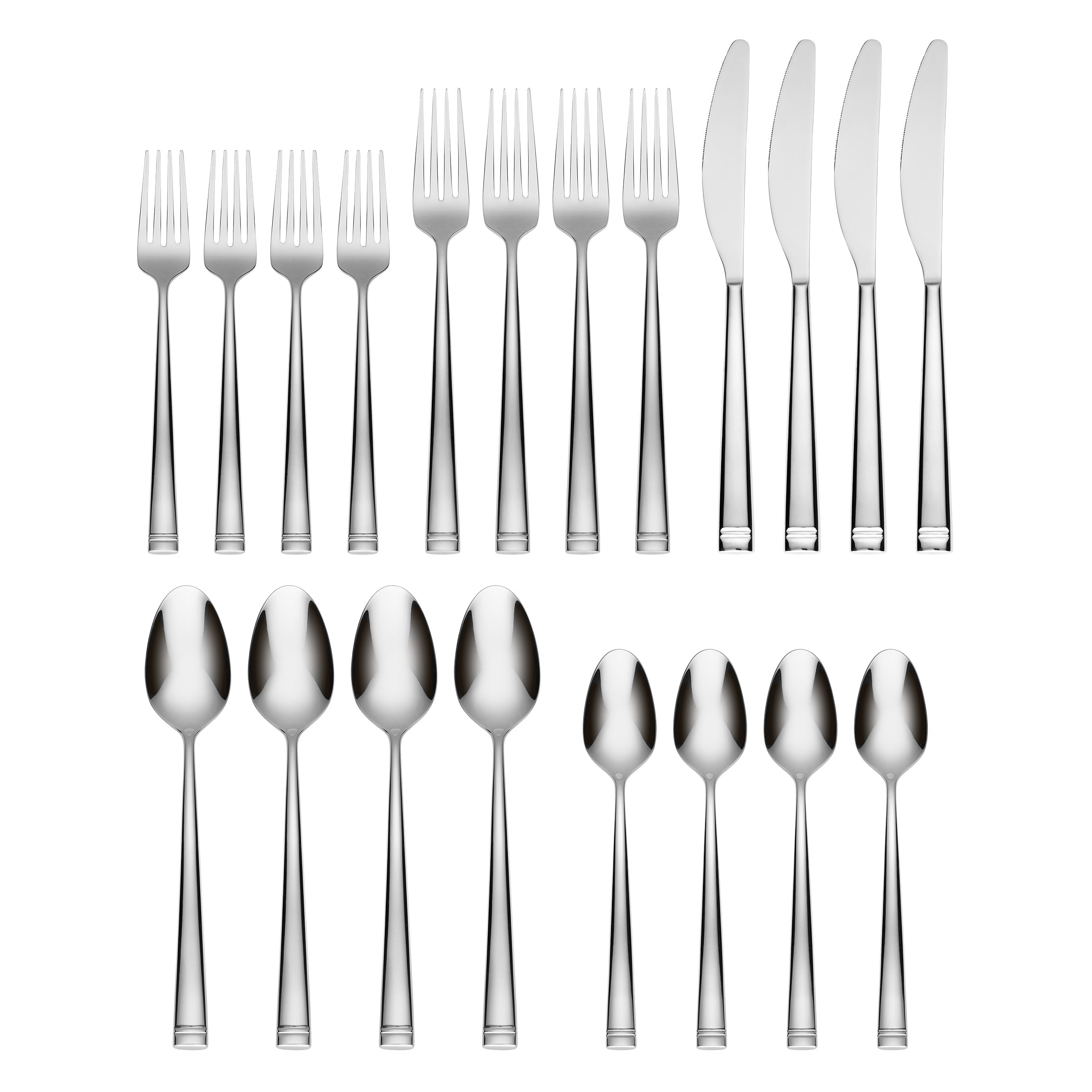 20-Piece Flatware Set with Square Handles | Kingsland Mirror