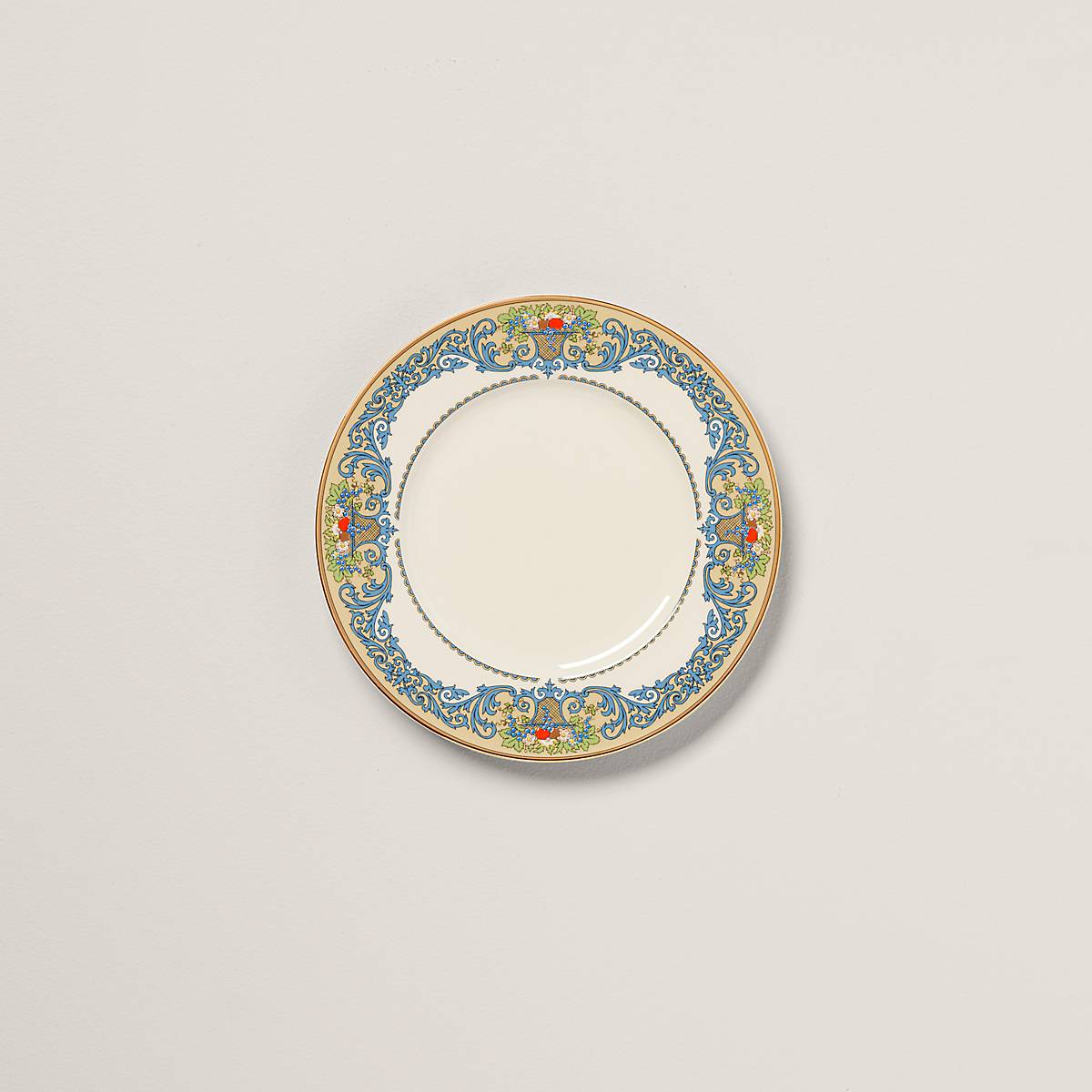 Hand-Painted Autumn Accent Plate with Gold Details | Dishwasher Safe