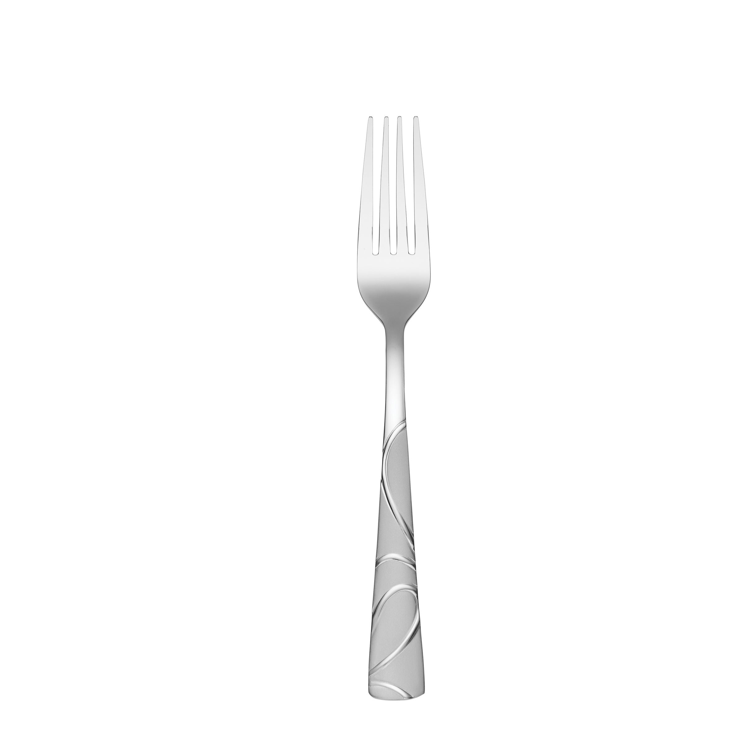 Elegant Chrome Accent Dinner Fork | Sasha Sand Flatware