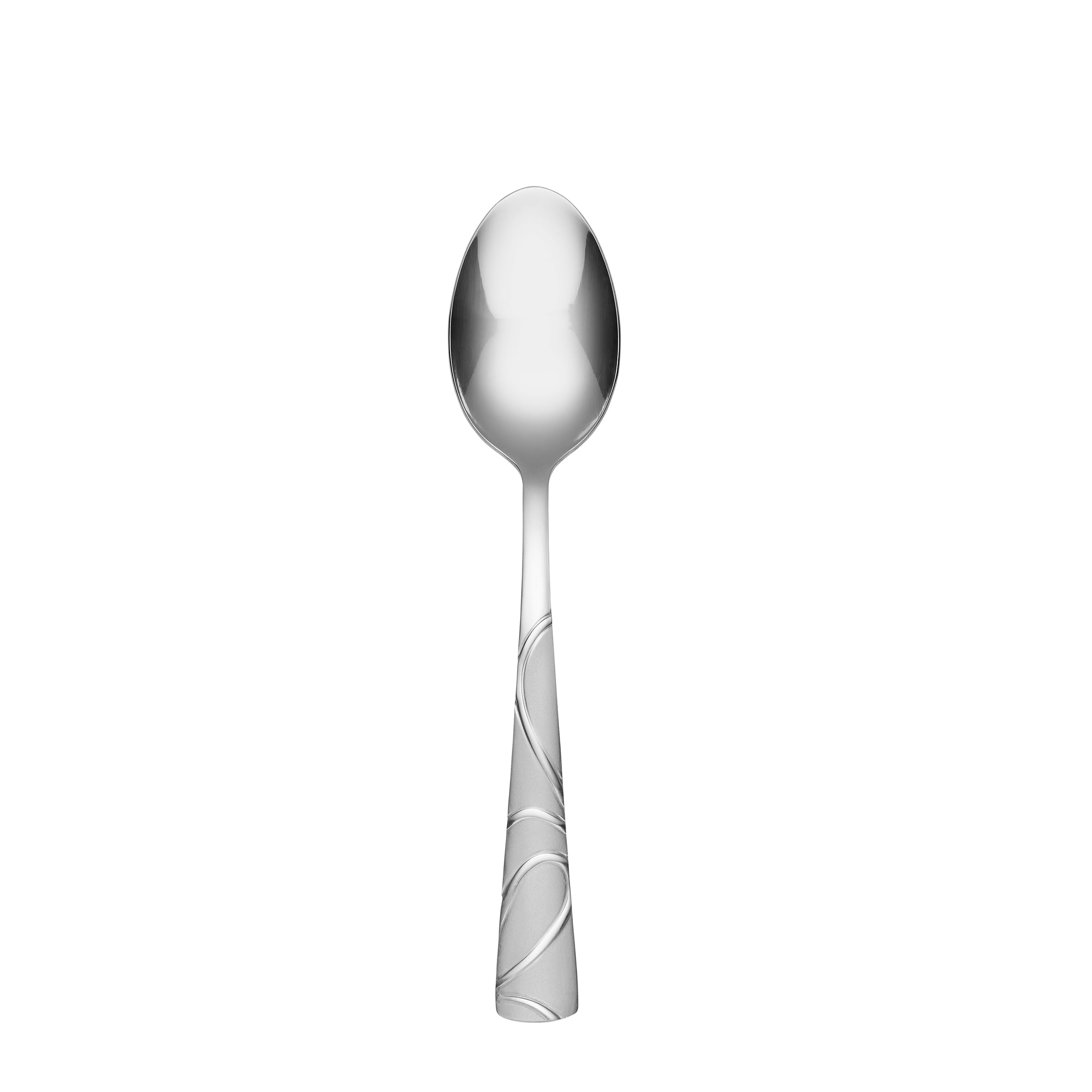 Elegant Chrome Accent Dinner Spoon | Sasha Sand Flatware