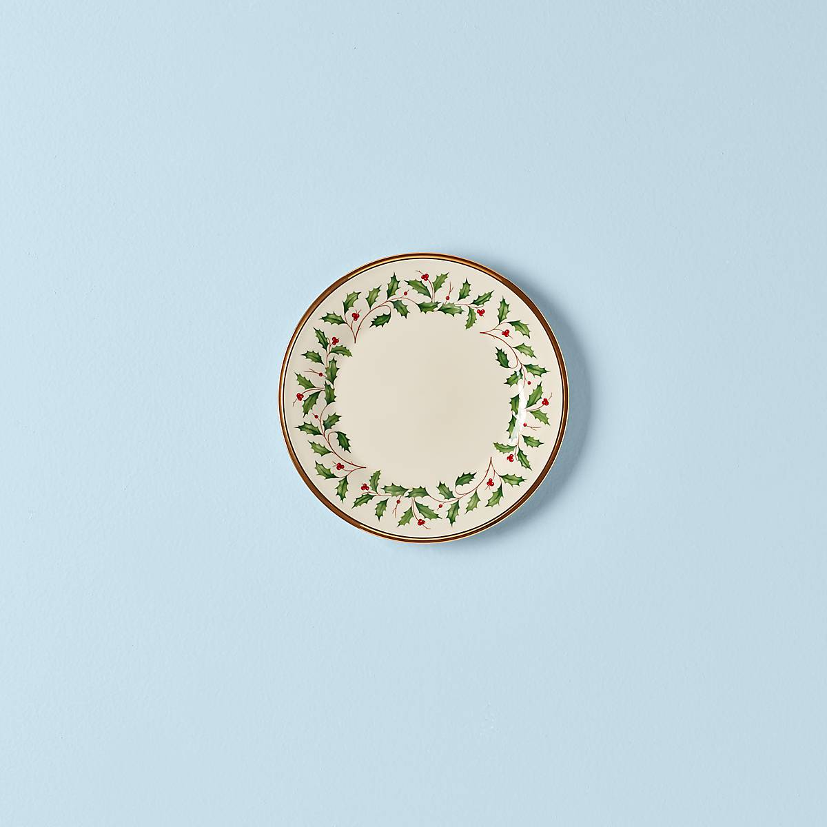 Holiday Salad Plate with Holly & Berry Motif | Lenox Porcelain