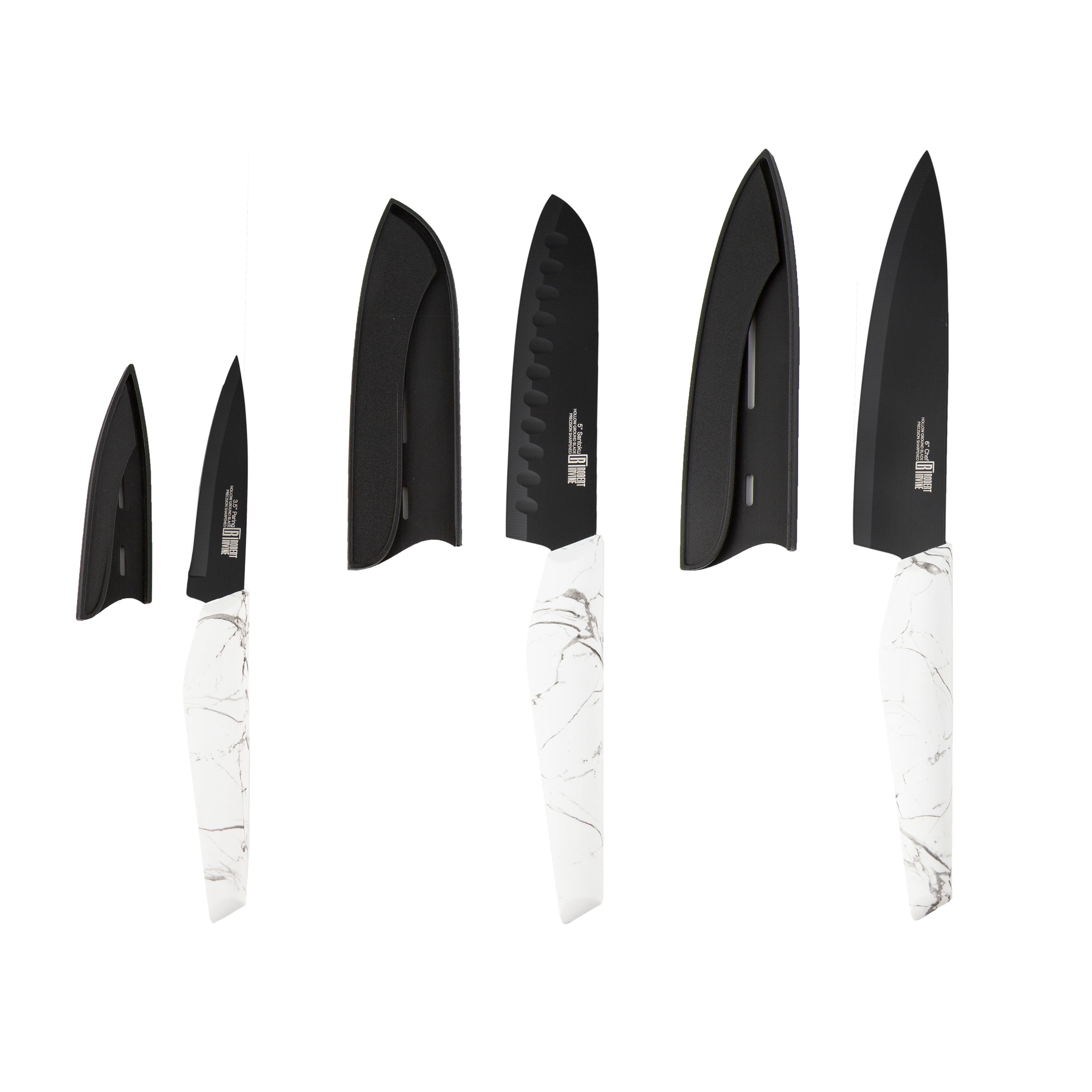 Professional 6-Piece Chef Knife Set with Marble Handles | Robert Irvine