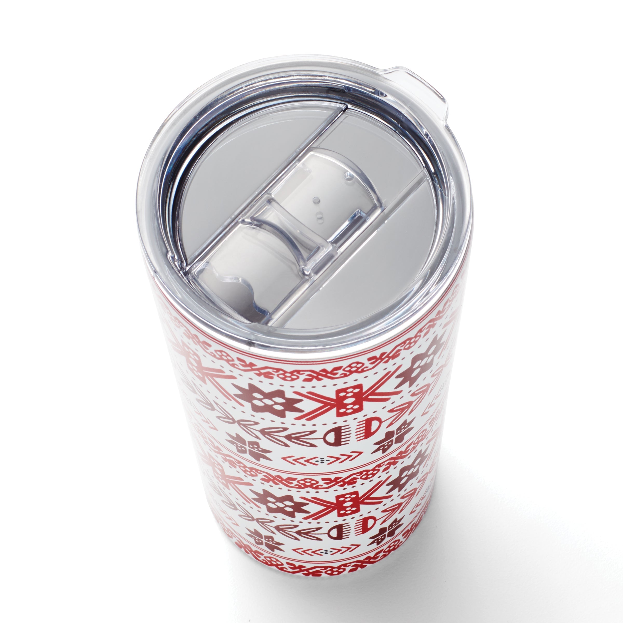 Stainless Steel Highball Tumblers Set of 4 with Anti-Spill Lids | Fair Isle