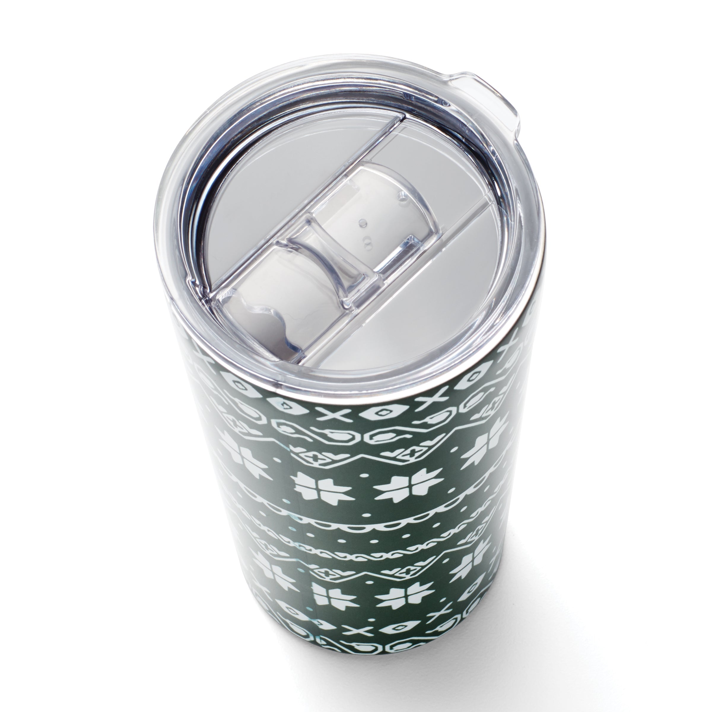 Stainless Steel Highball Tumblers Set of 4 with Anti-Spill Lids | Fair Isle
