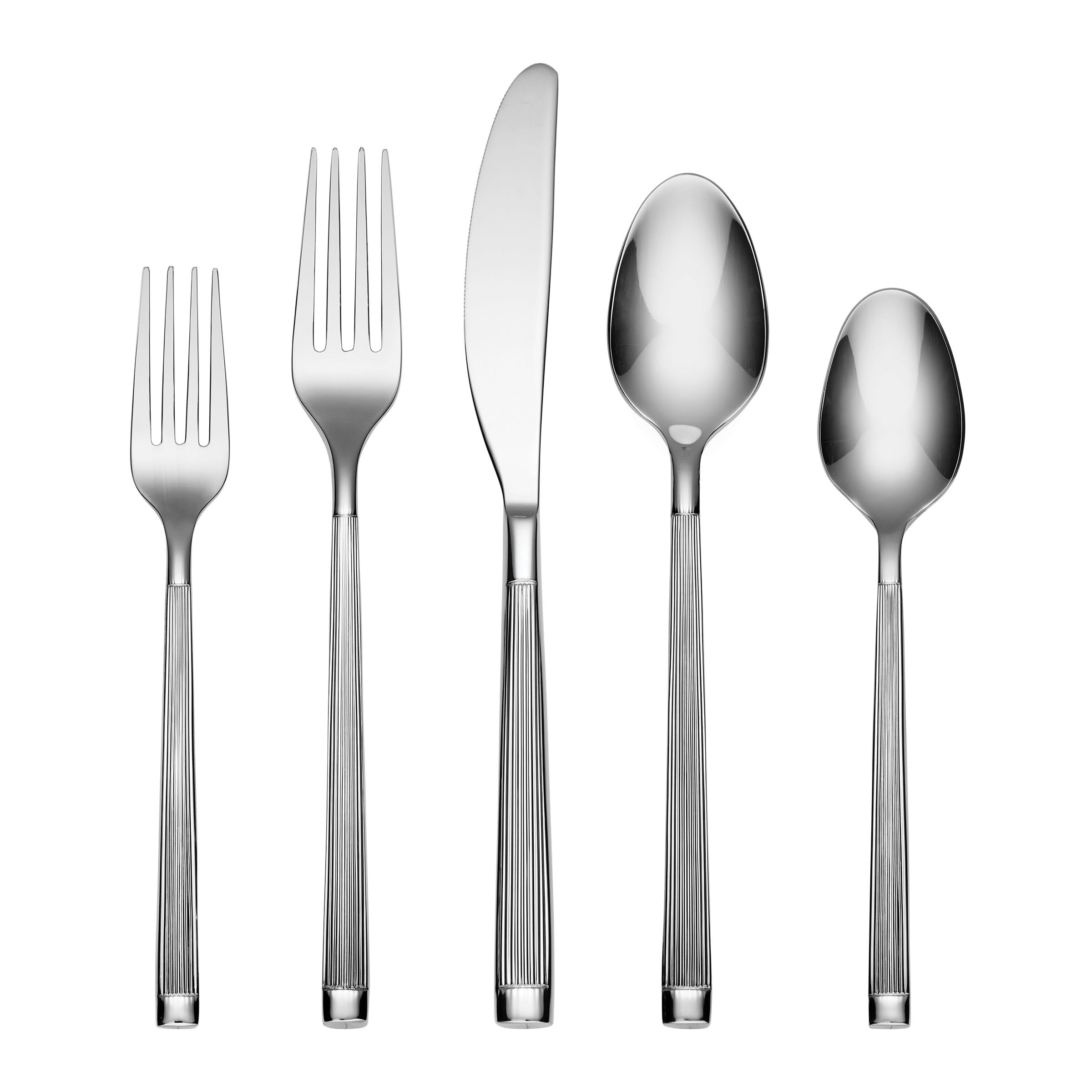20 Piece Flatware Set with Textured Handles | Zaylen Mirror