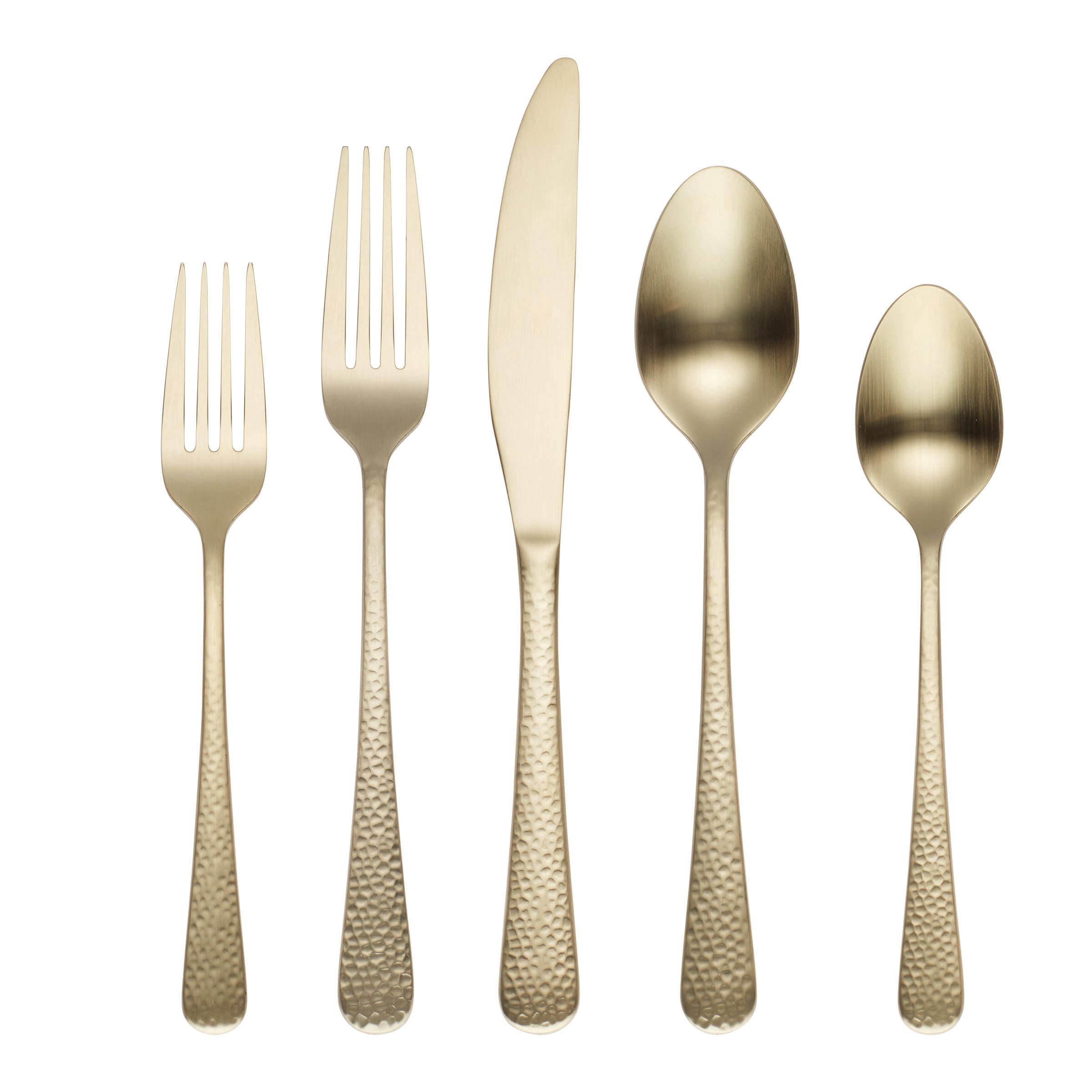 Champagne Satin Flatware Set 20-Piece for 4 | Keene