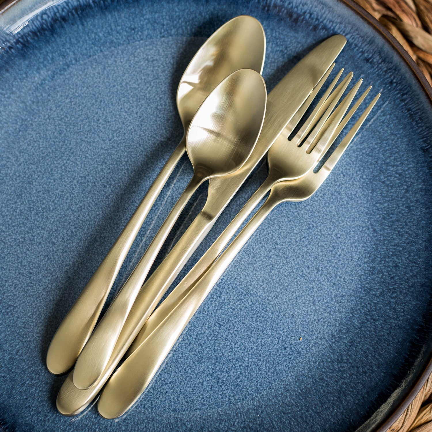 Champagne Gold Flatware Set 20-Piece for 4 | Poet Satin
