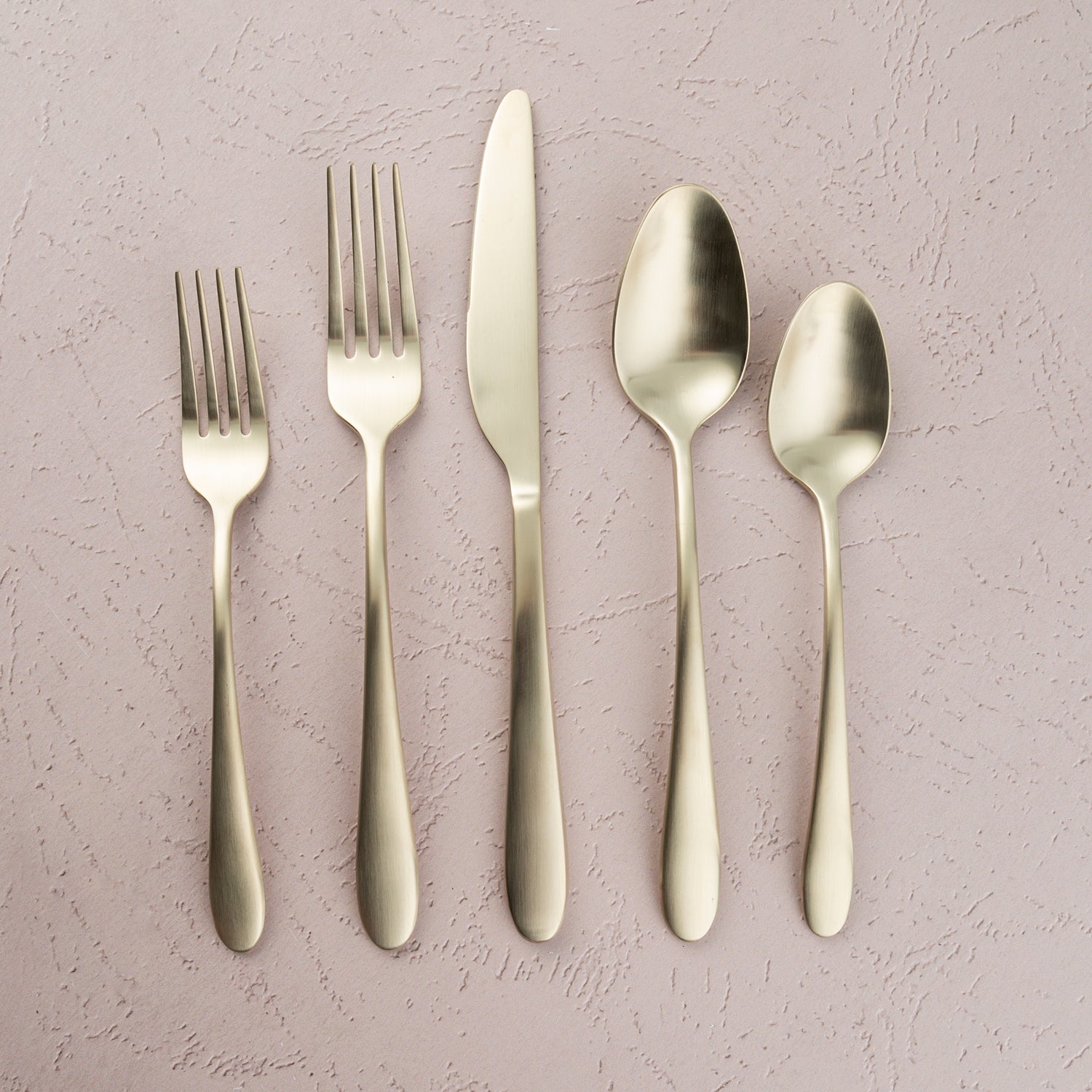 Champagne Gold Flatware Set 20-Piece for 4 | Poet Satin