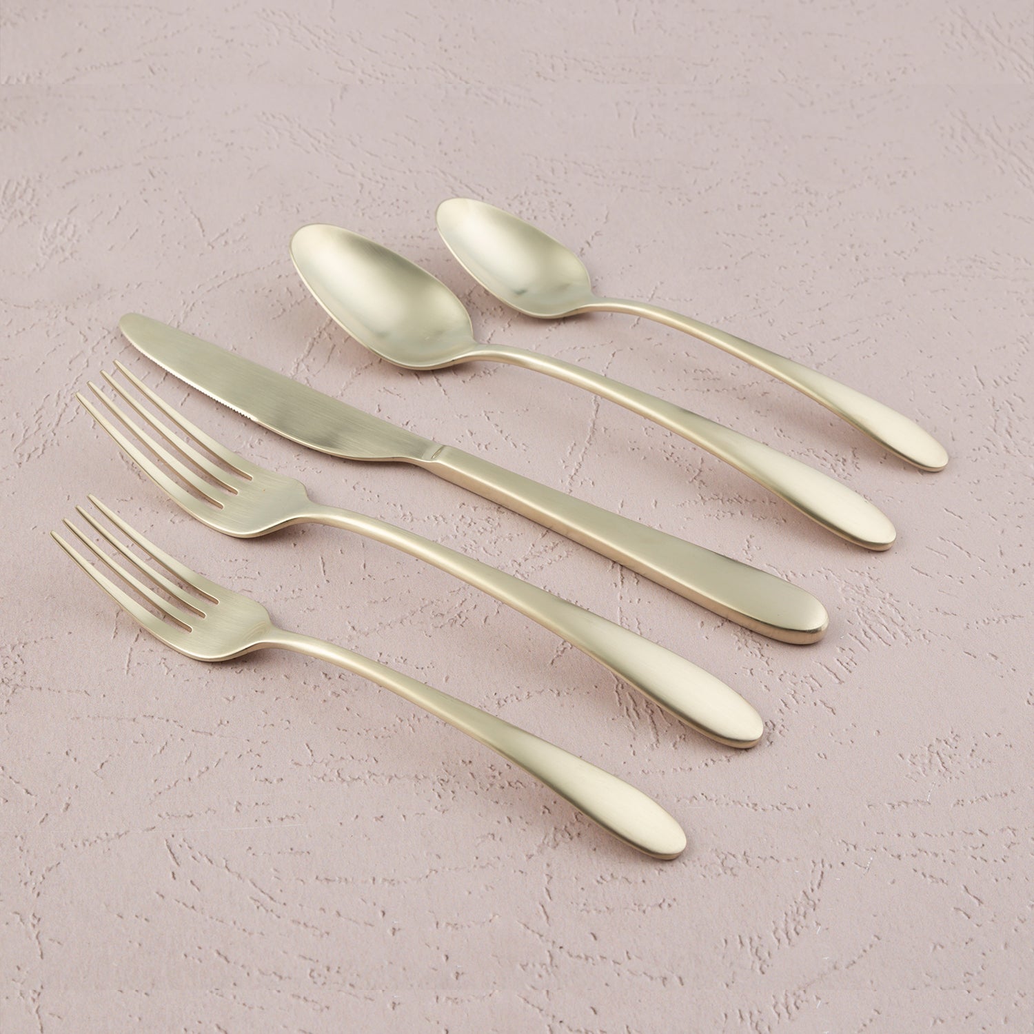 Champagne Gold Flatware Set 20-Piece for 4 | Poet Satin