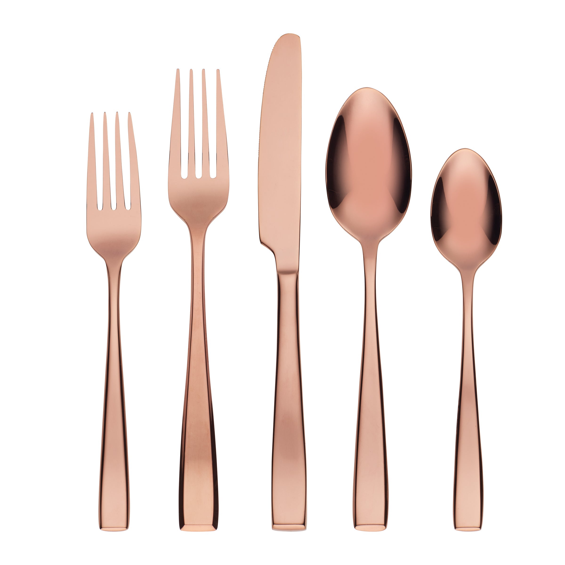 Copper Mirror Flatware Set 20-Piece for 4 | Samira