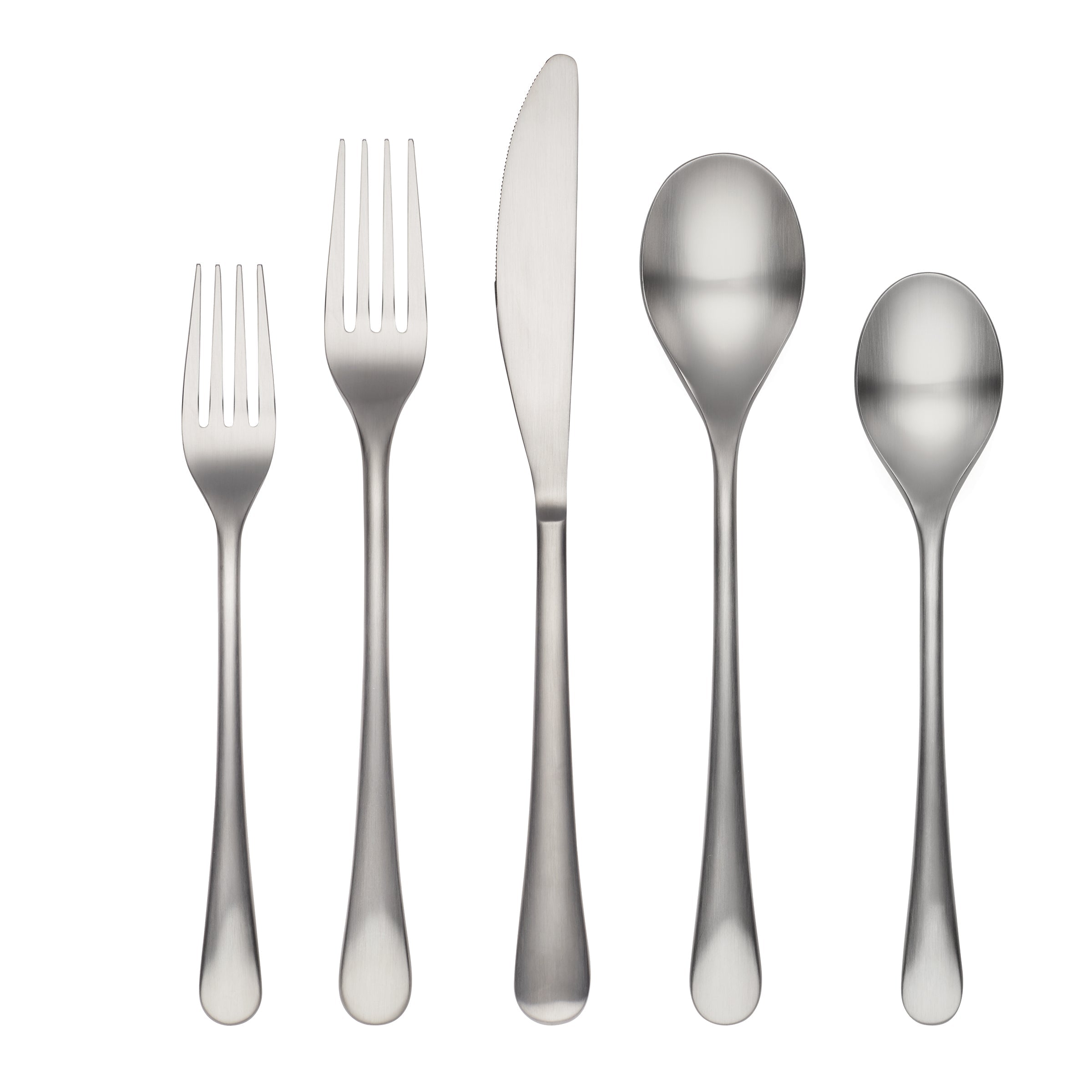 20-Piece Satin Flatware Set with Rounded Handles | Xyla
