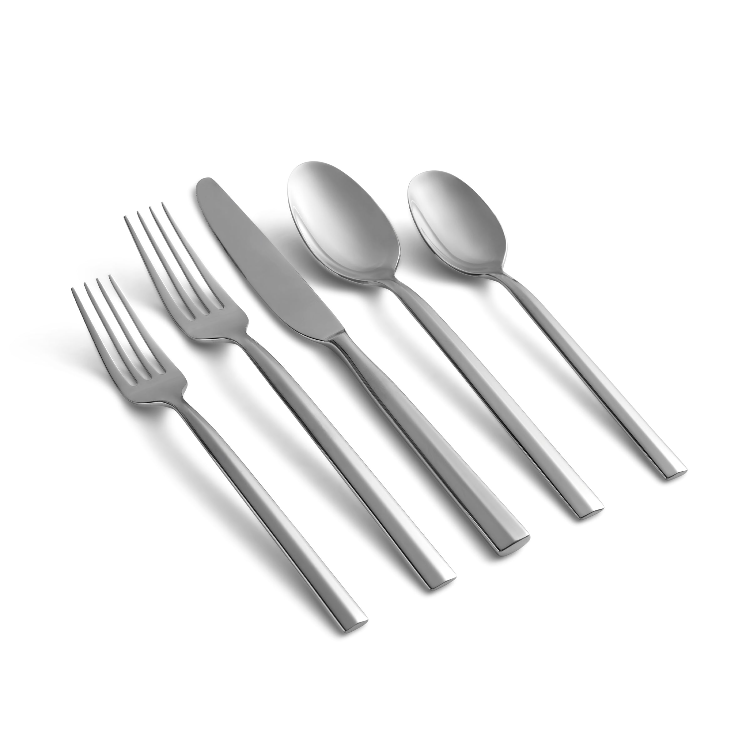 20-Piece Flatware Set with Mirror Finish for Entertaining | Aero