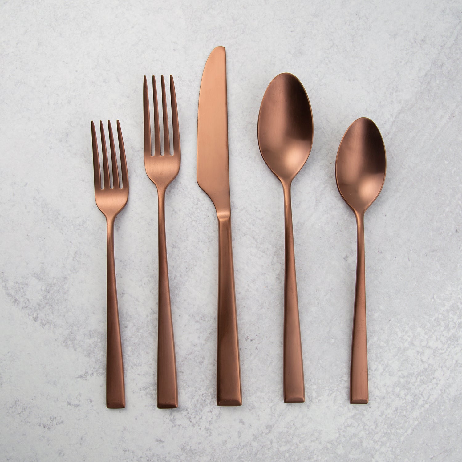 Copper Satin Flatware Set 20-Piece for 4 | Marlise
