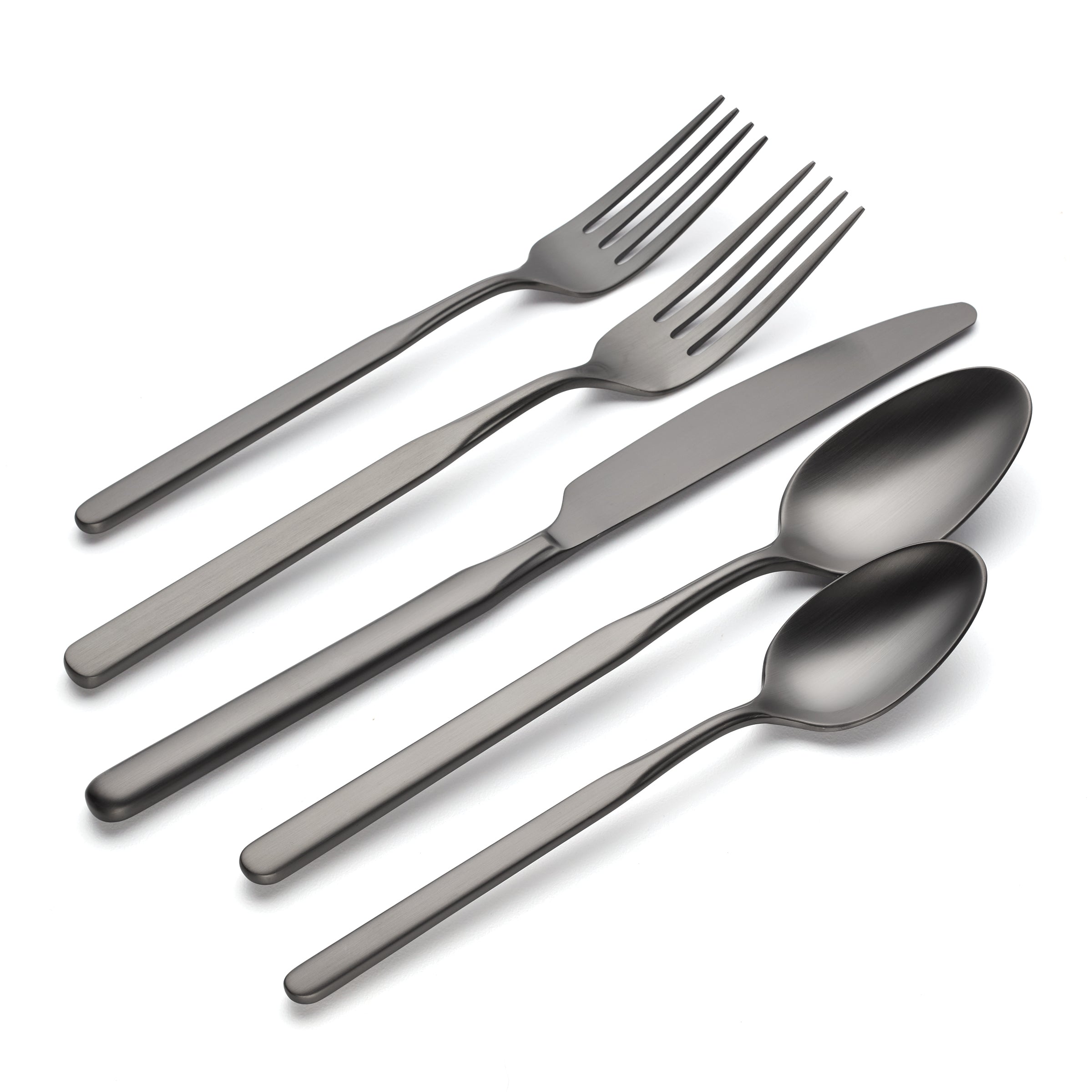 Gunmetal Flatware Set 5-Piece for Everyday & Dinner Parties | Mercer