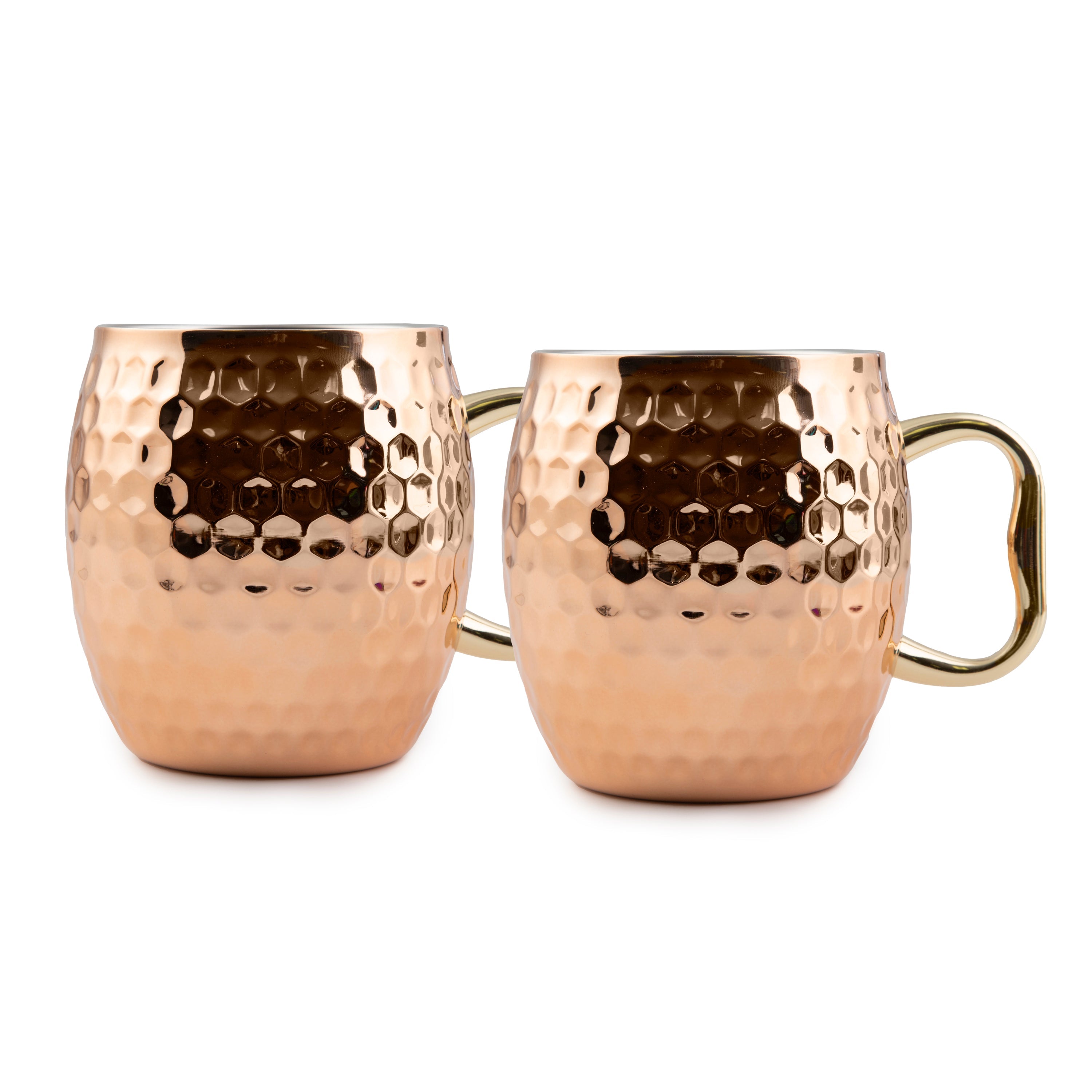 Hammered Copper Moscow Mule Mugs - Set of 2 for Cocktails & Gifts | Shatter-Resistant