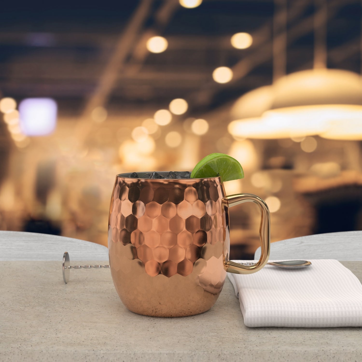 Hammered Copper Moscow Mule Mugs - Set of 2 for Cocktails & Gifts | Shatter-Resistant