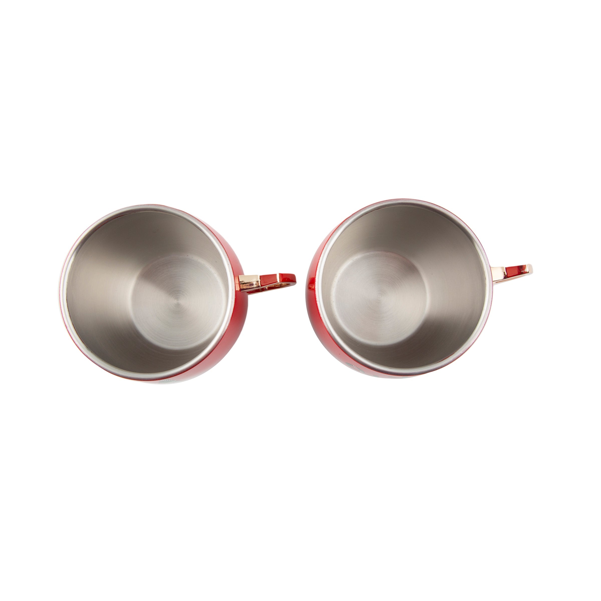 Red Christmas Moscow Mule Mugs - Set of 2 Shatter-Resistant Cups