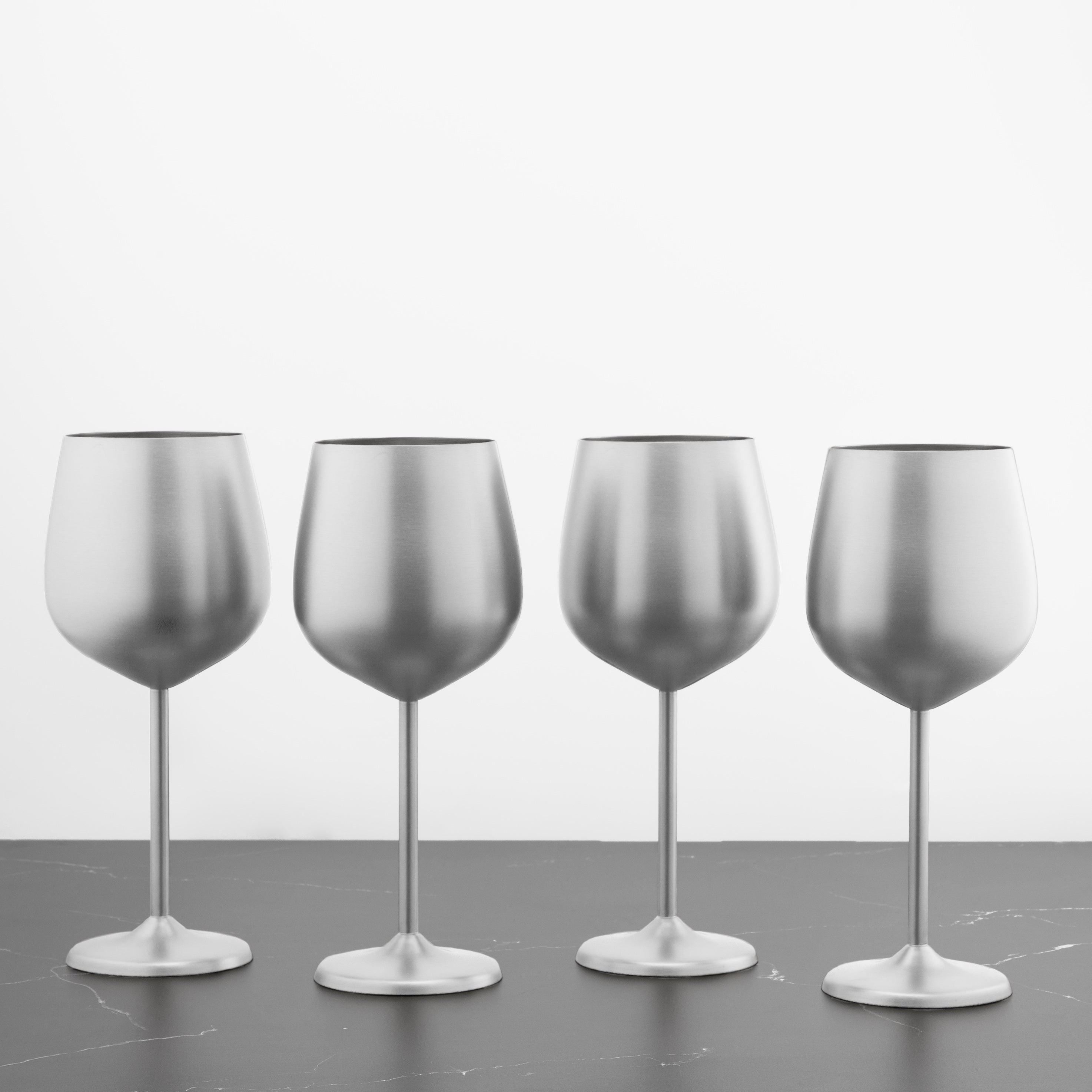 Stainless Steel Wine Glasses Set of 4 - Shatterproof & Durable | Cambridge