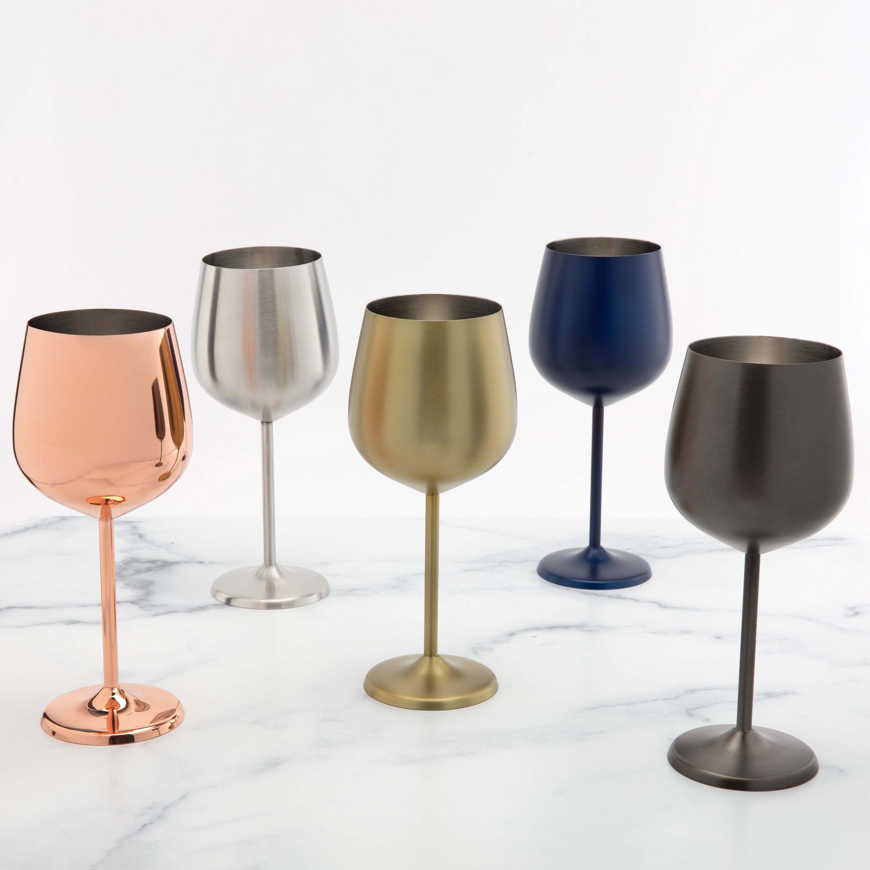 Stainless Steel Wine Glasses Set of 4 - Shatterproof & Durable | Cambridge