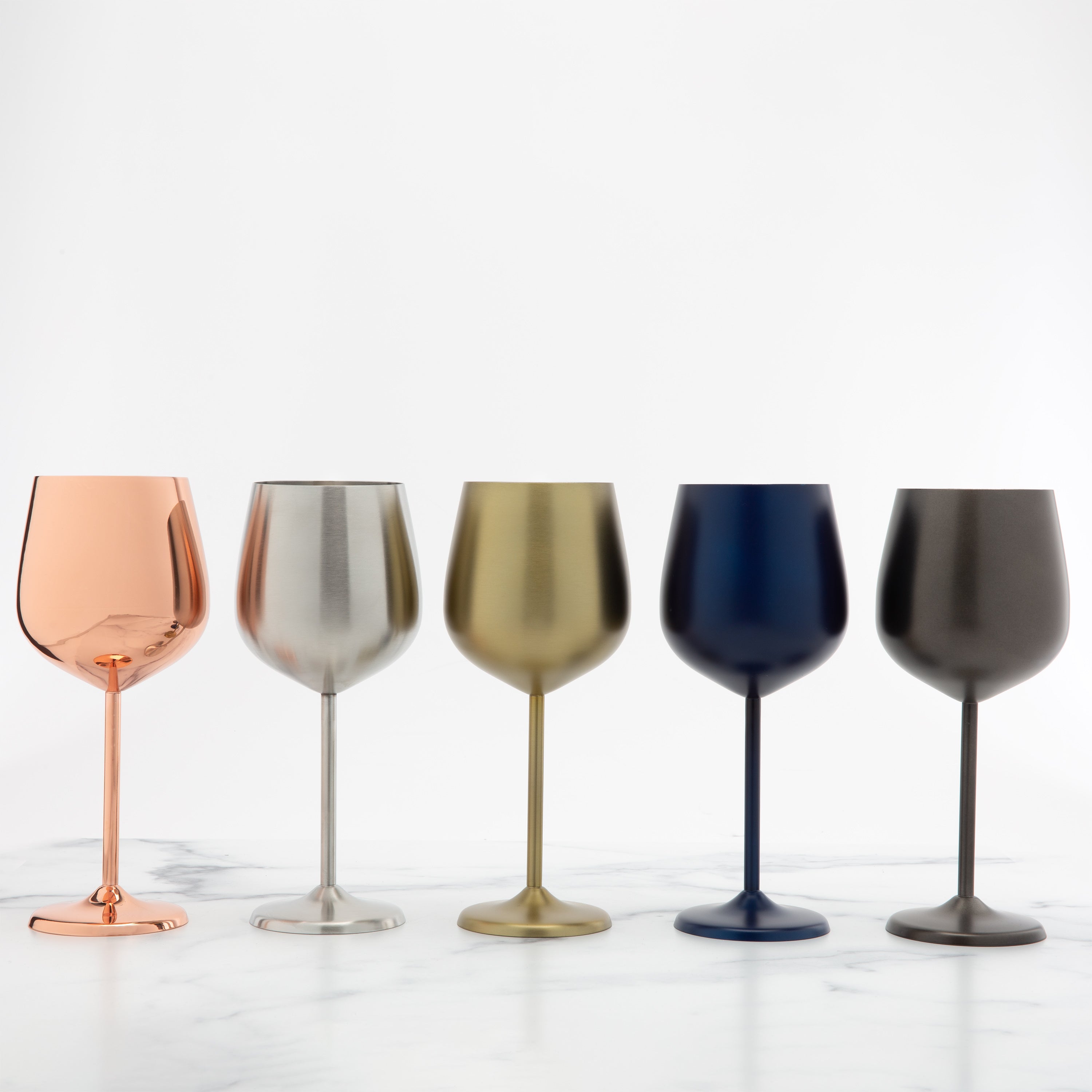 Stainless Steel Wine Glasses Set of 4 - Shatterproof & Durable | Cambridge