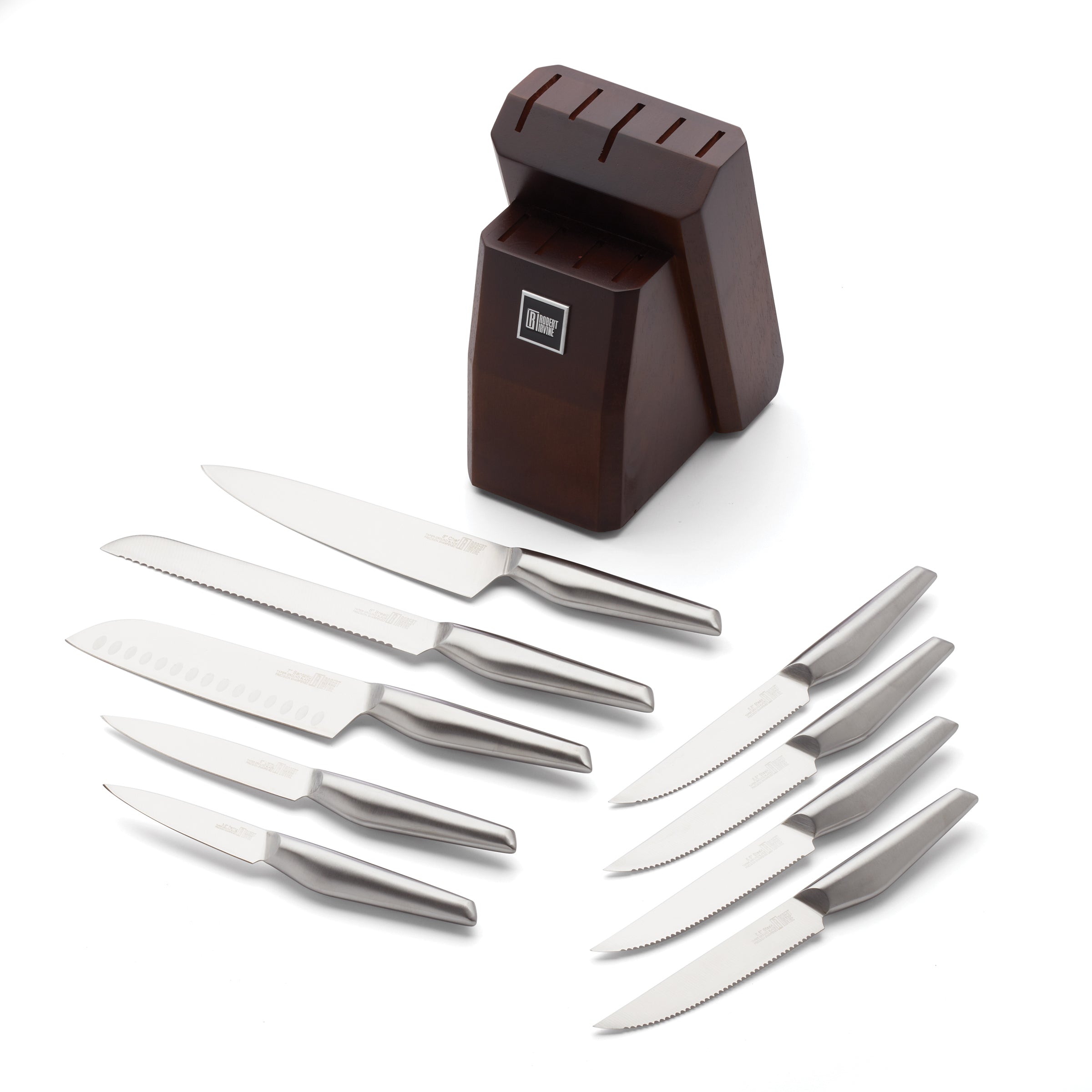 10-Piece Cutlery Block Set with Ergonomic Handles | Robert Irvine