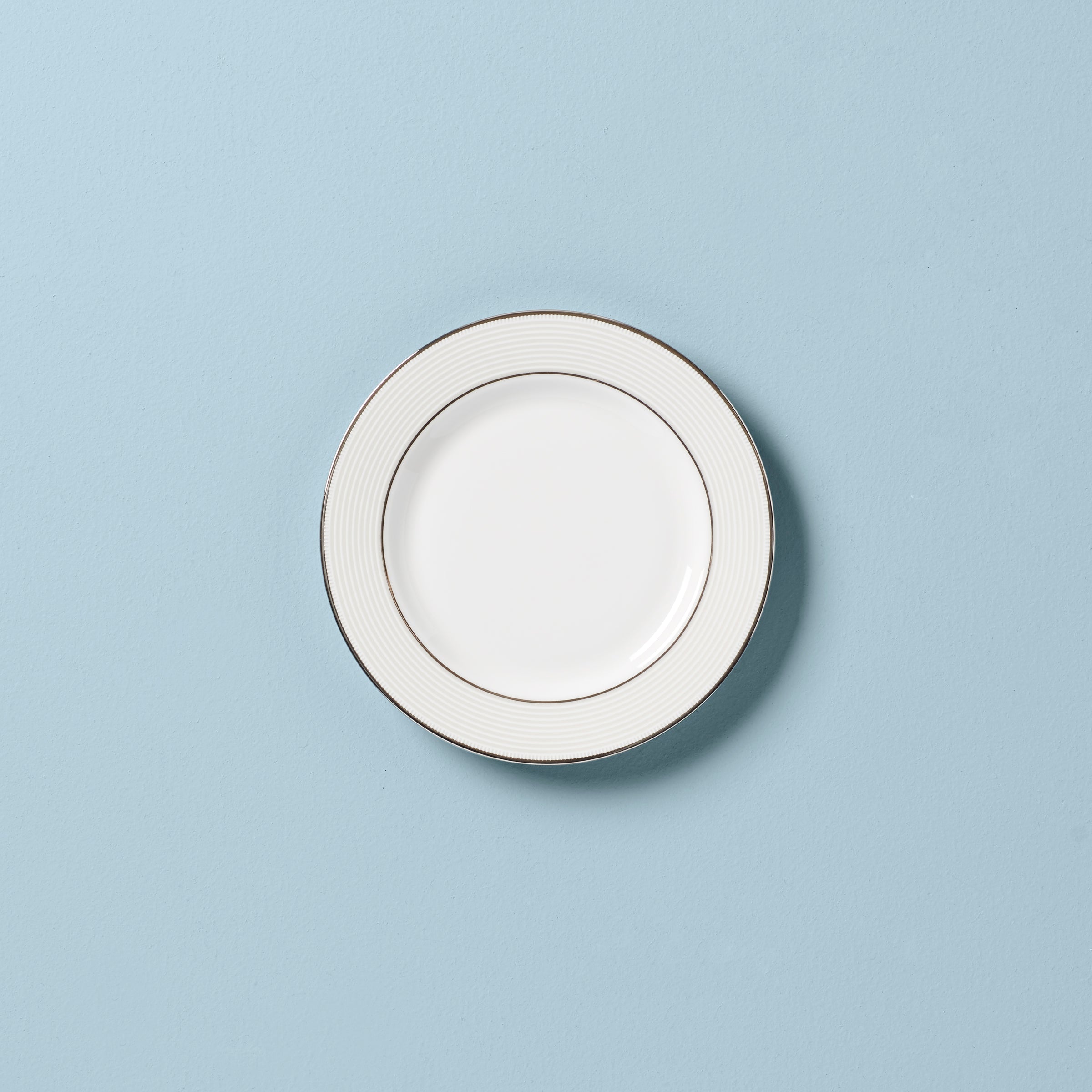 Elegant Bone China Bread Plate with Gold Accents | Opal Innocence
