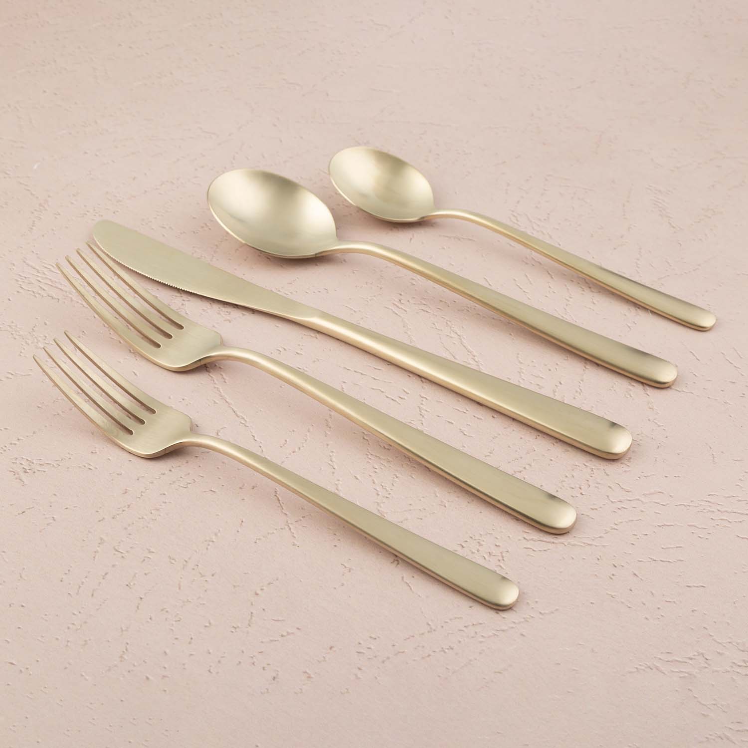 Champagne Gold Flatware Set 20-Piece for 4 | Lorenn
