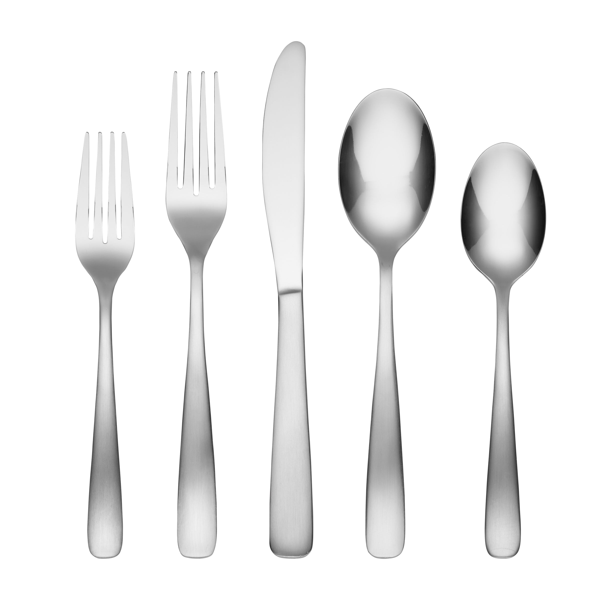 20-Piece Stainless Steel Flatware Set for Everyday Use | Bourne Satin Mirror