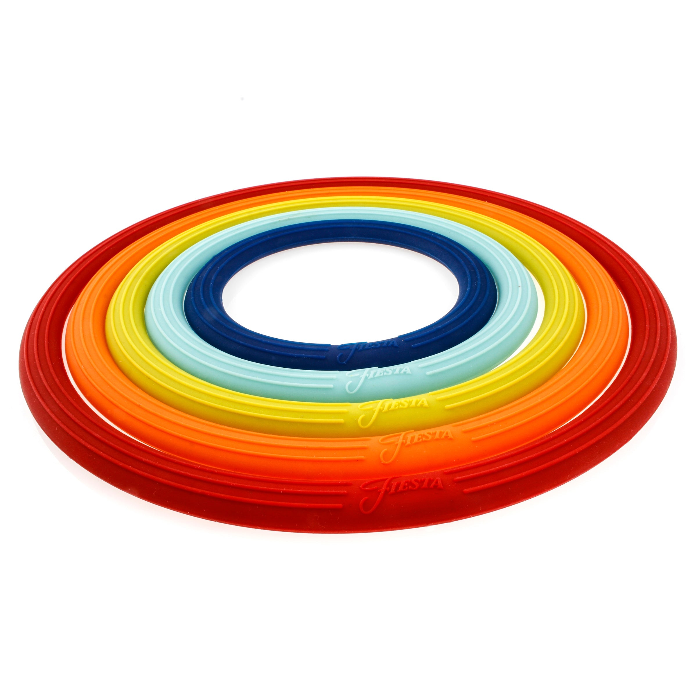 Rainbow Silicone Trivet Set - 5-Piece for Kitchen & Table Protection | Fiesta
