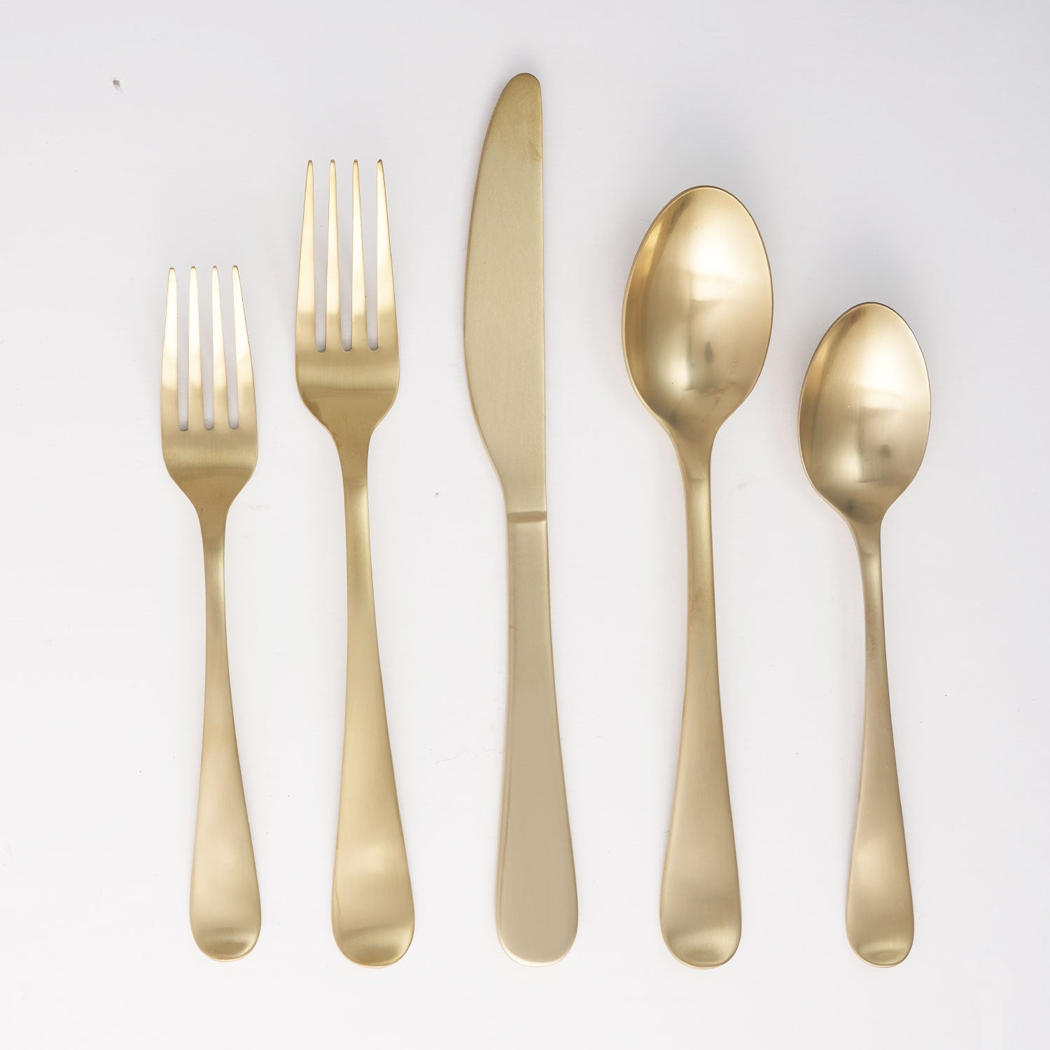Champagne Satin Flatware Set 20-Piece for 4 | Rhiannon
