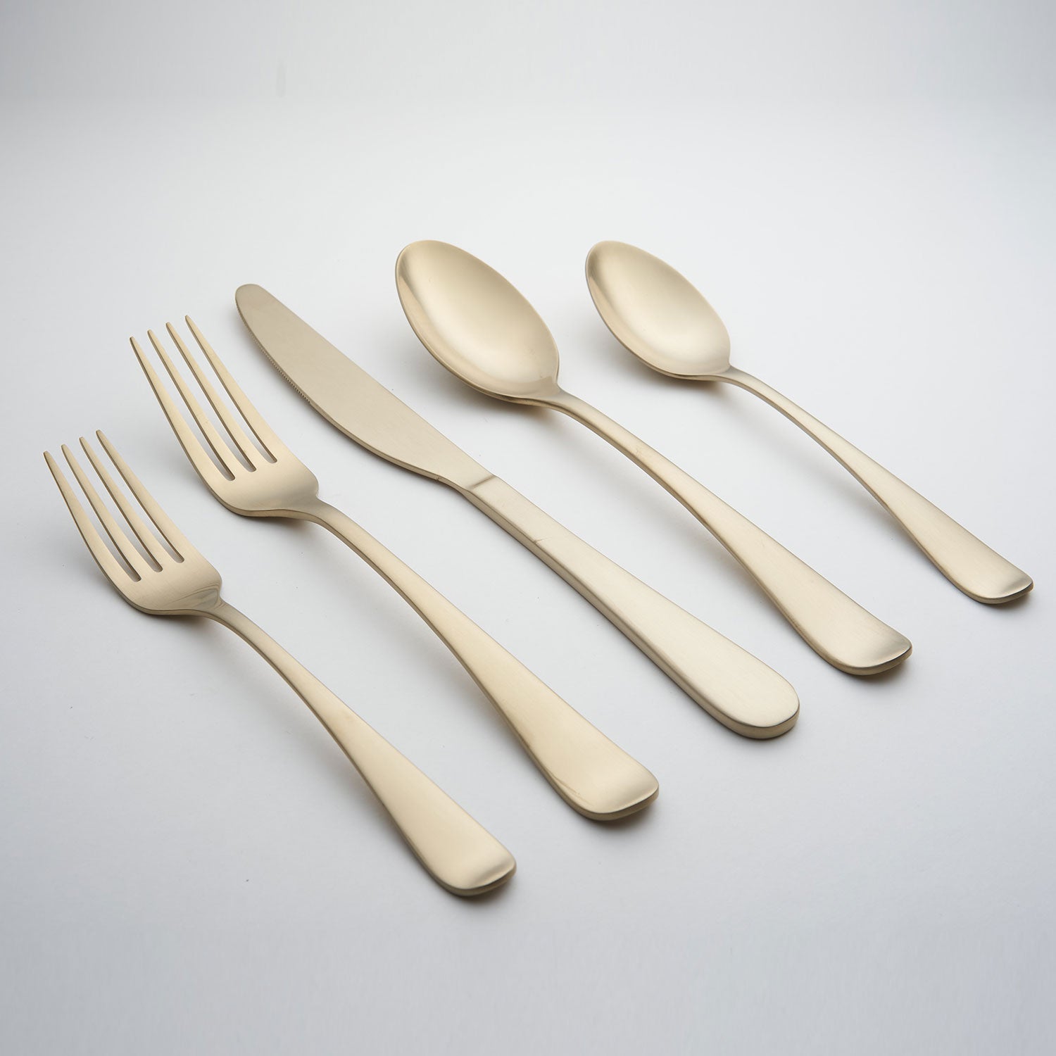 Champagne Satin Flatware Set 20-Piece for 4 | Rhiannon