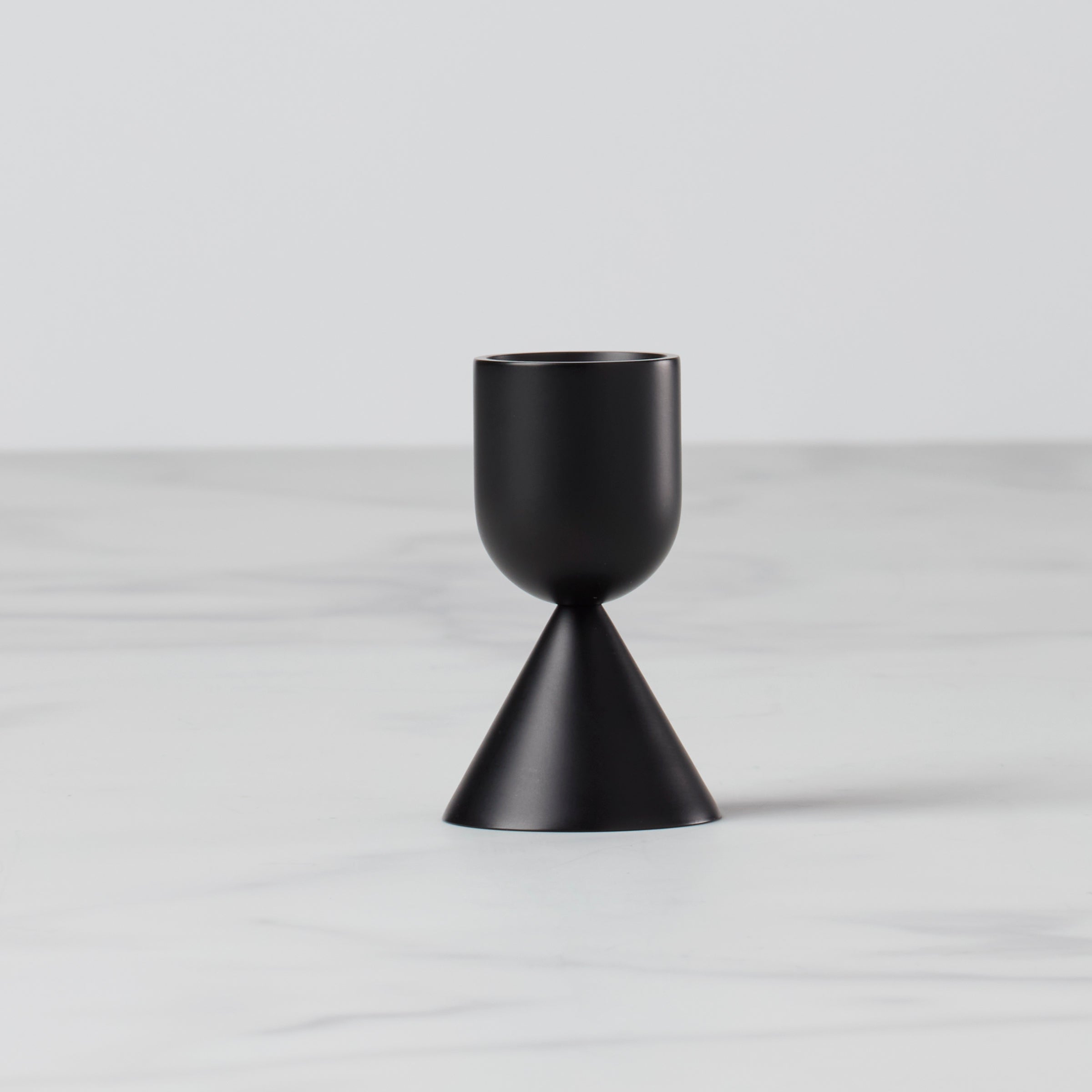 Reversible Brass Candle Holder for Table Decor | Onyx