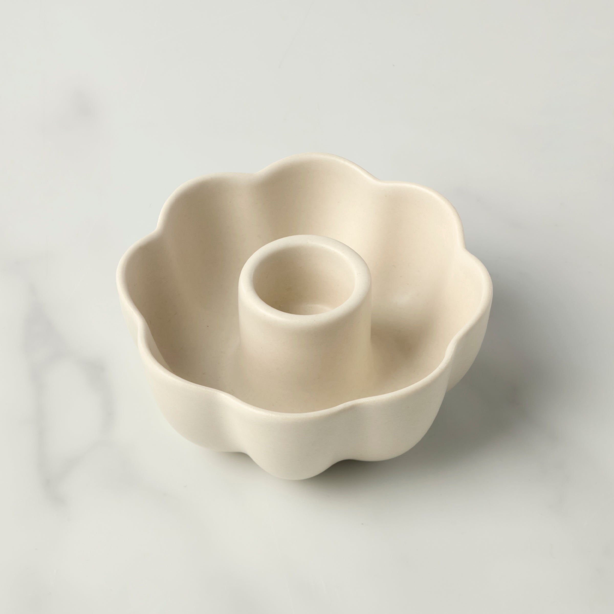 Scalloped Edge Taper Candle Holder | Fleur