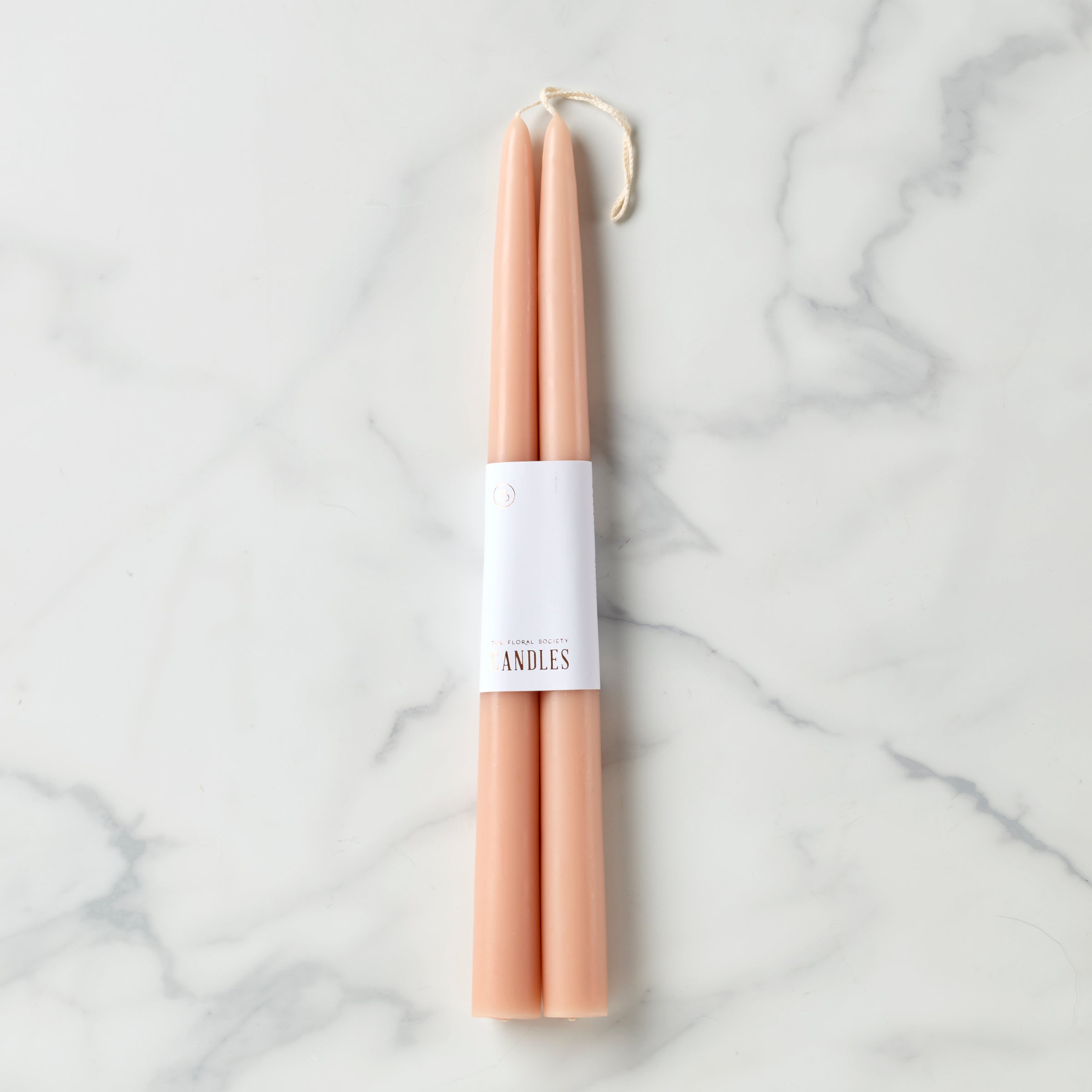 Hand-Dipped 12" Taper Candles - Petal Pair for Home Decor