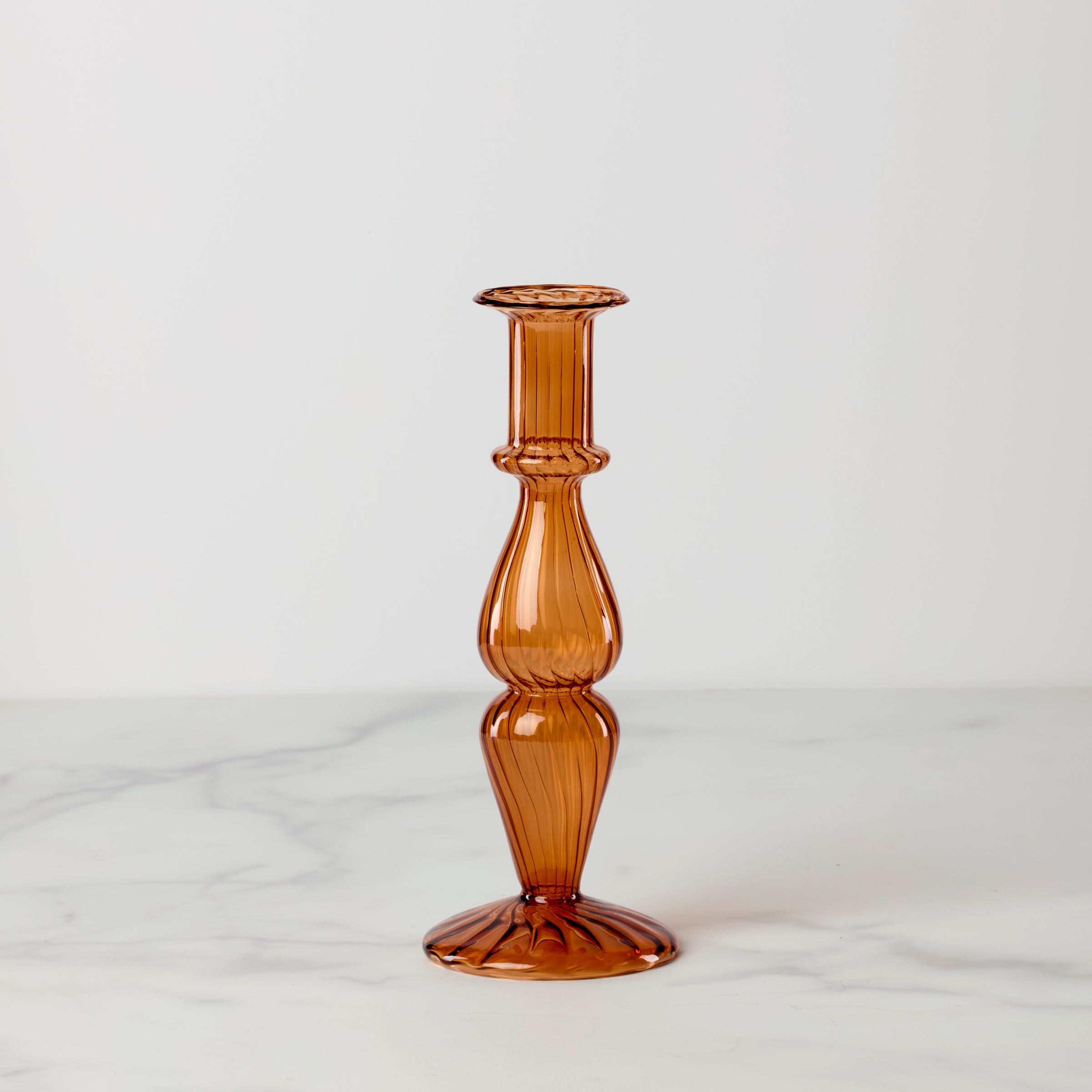 Glass Candlestick Holder for Home Decor - Nalia Marmalade