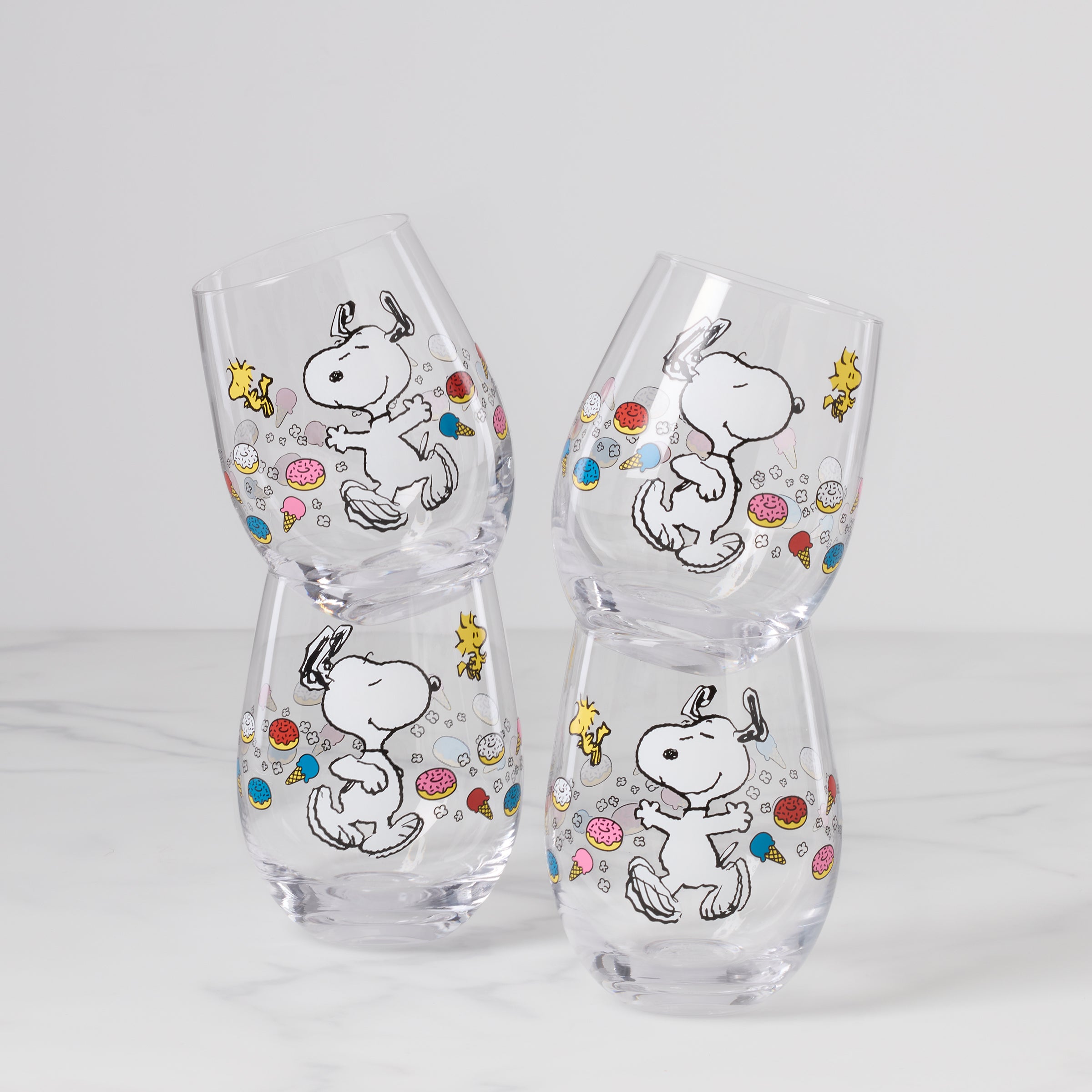 Chef Snoopy Tumblers Set of 4 | Peanuts Kitchenware