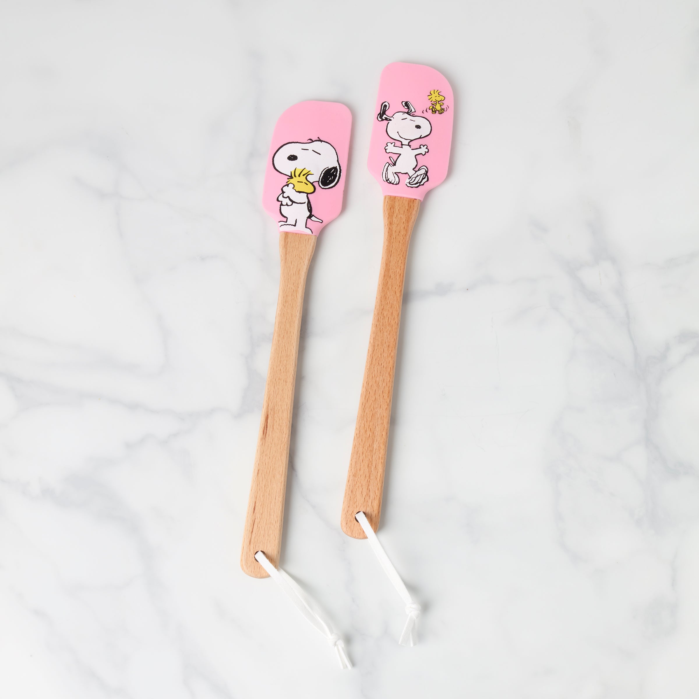 Pink Spatula Set with Chef Snoopy Design - 2-Piece Kitchen Tools