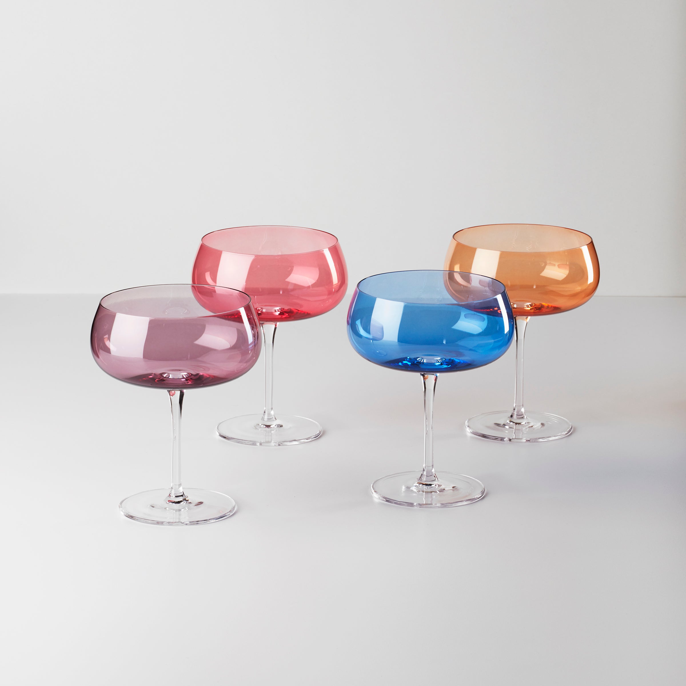 Colorful Cocktail Glasses Set of 4 for Entertaining | True Colors