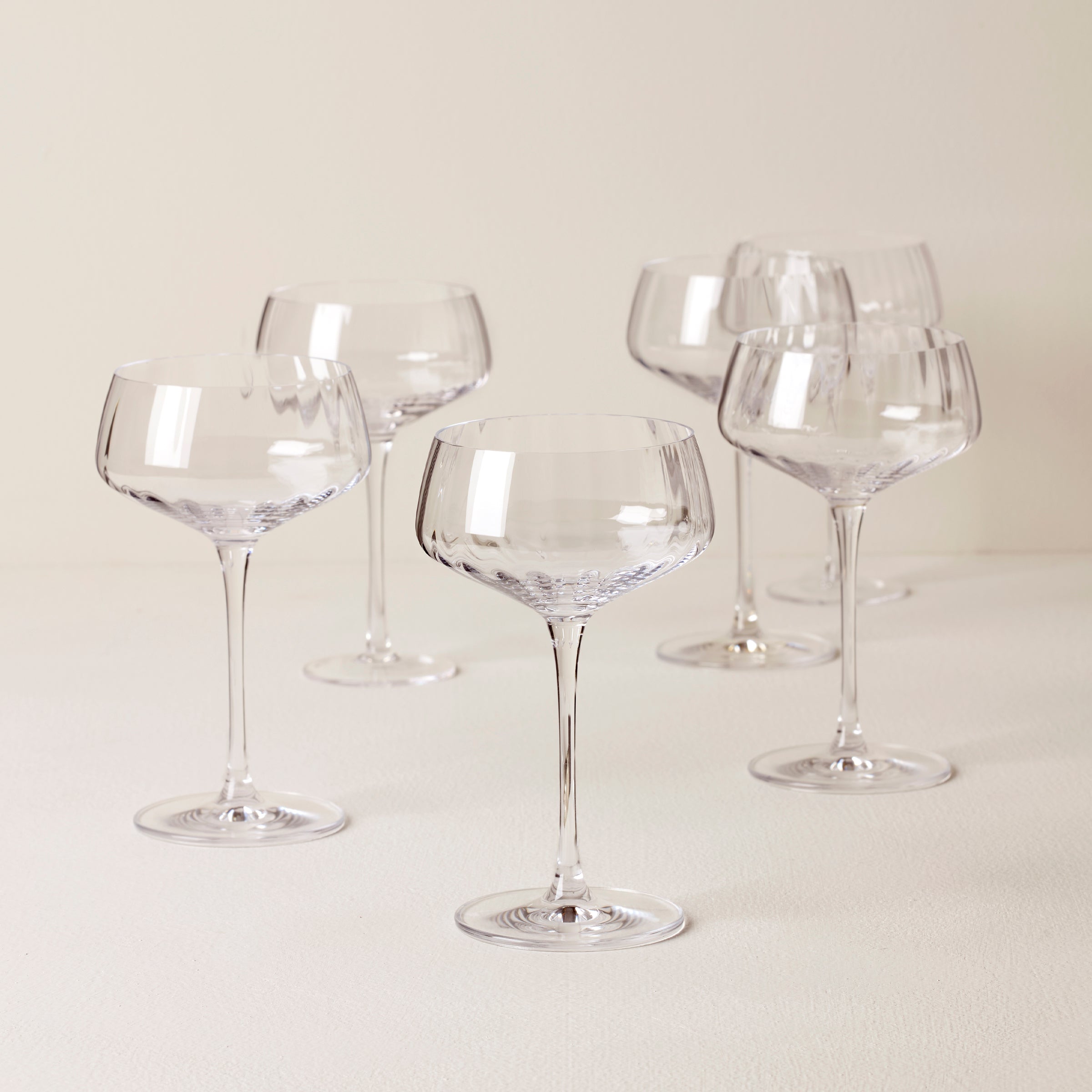 Angled Coupe Glasses Set of 6 - Tuscany Classics | Elegant Cocktail Glasses