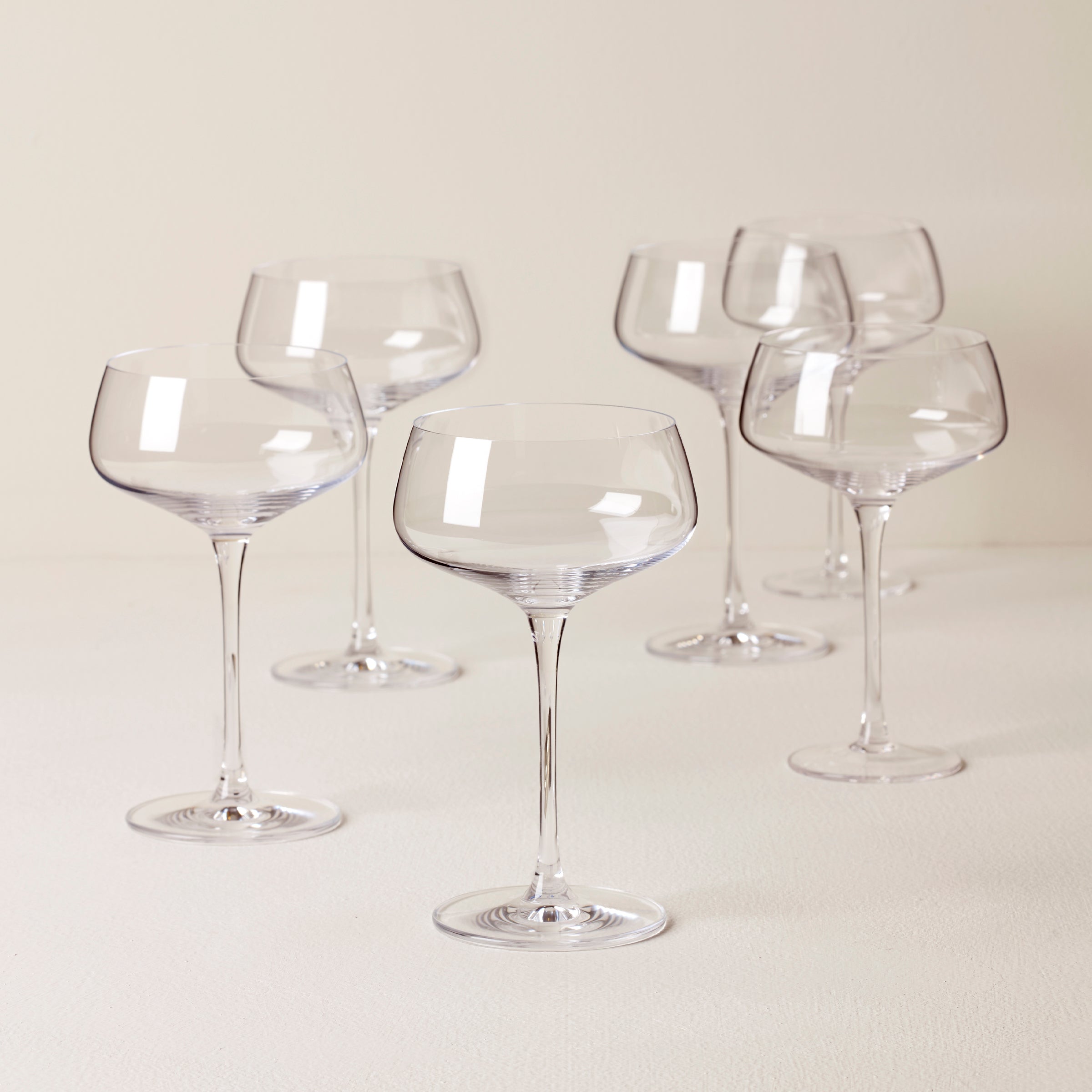 Angled Coupe Glasses Set of 6 for Cocktails | Tuscany Classics