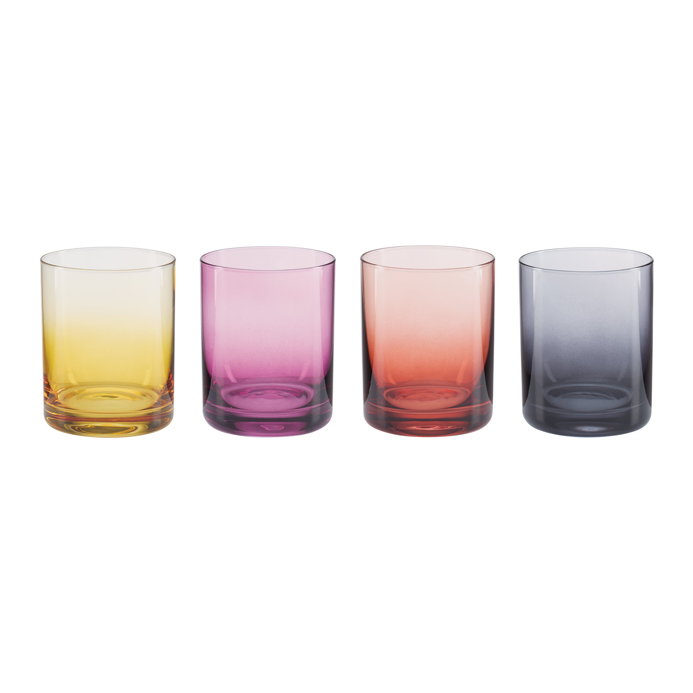 Ombre Double Old Fashioned Glasses Set of 4 | Golden Hour