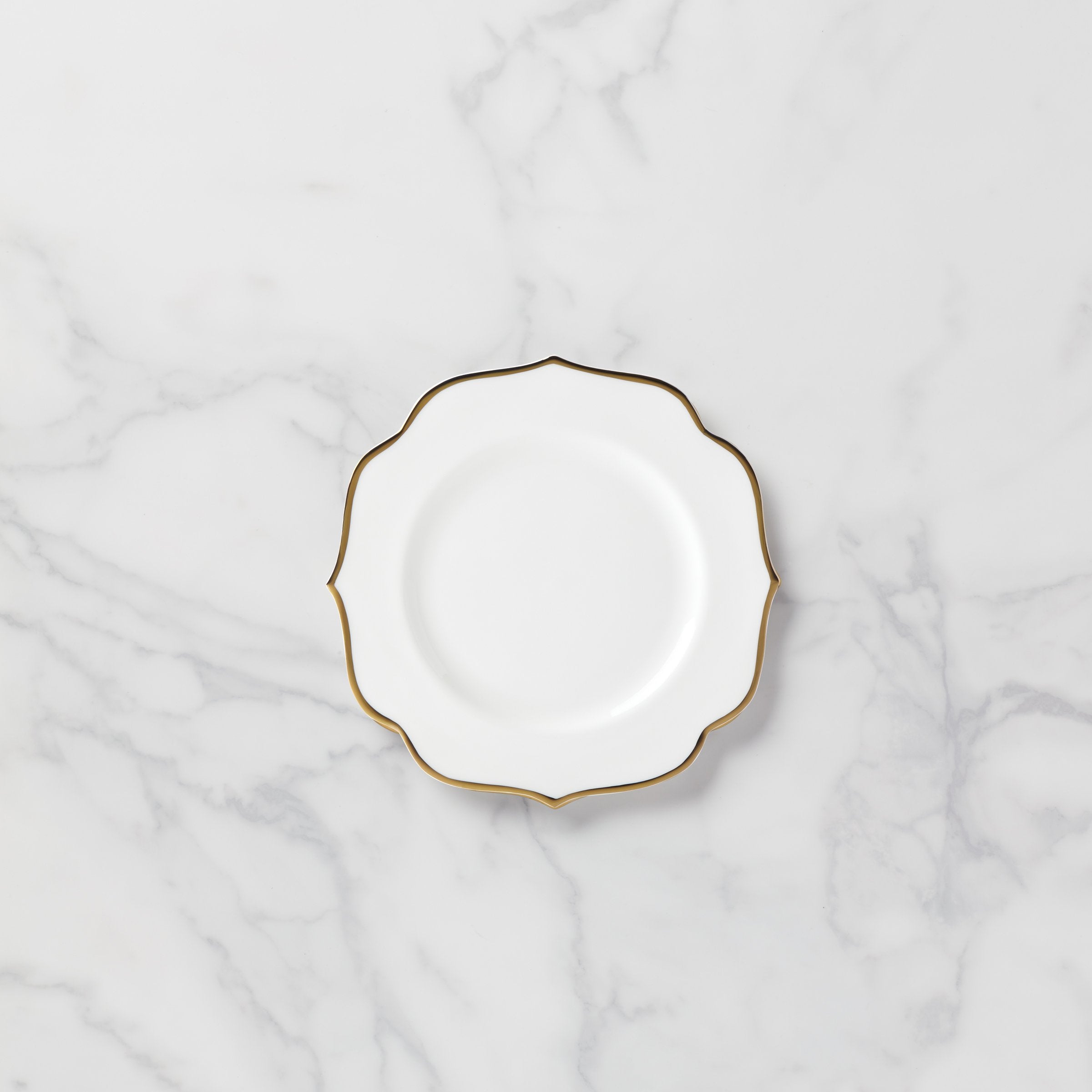 Microwave-Safe Gold Trim Accent Plate | Contempo Luxe