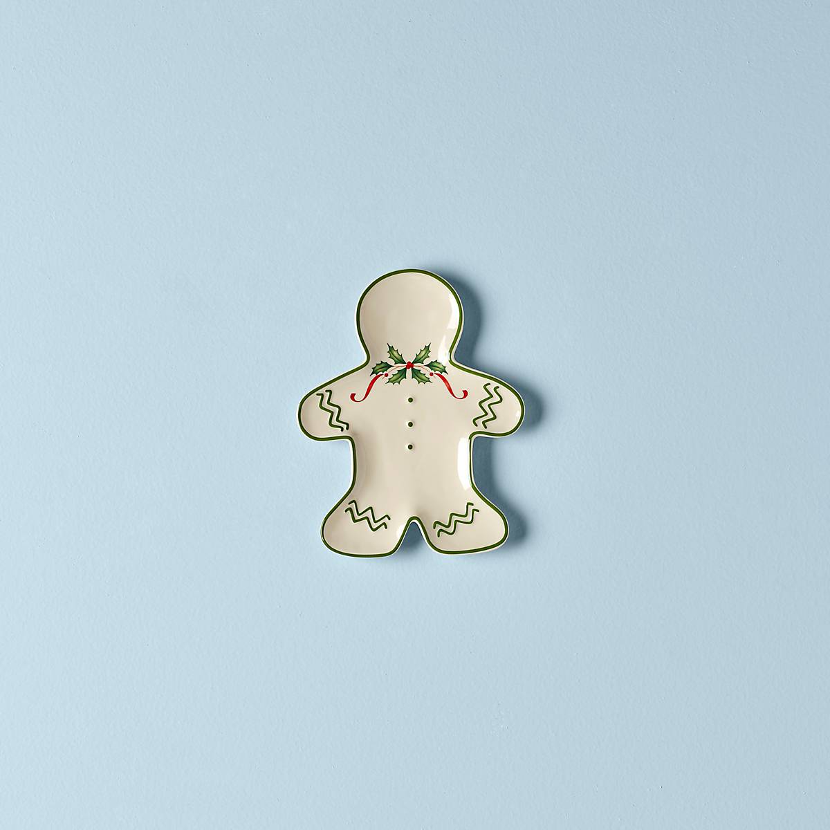 Holiday Gingerbread Accent Plate for Candy & Snacks | Whimsical Table Decor